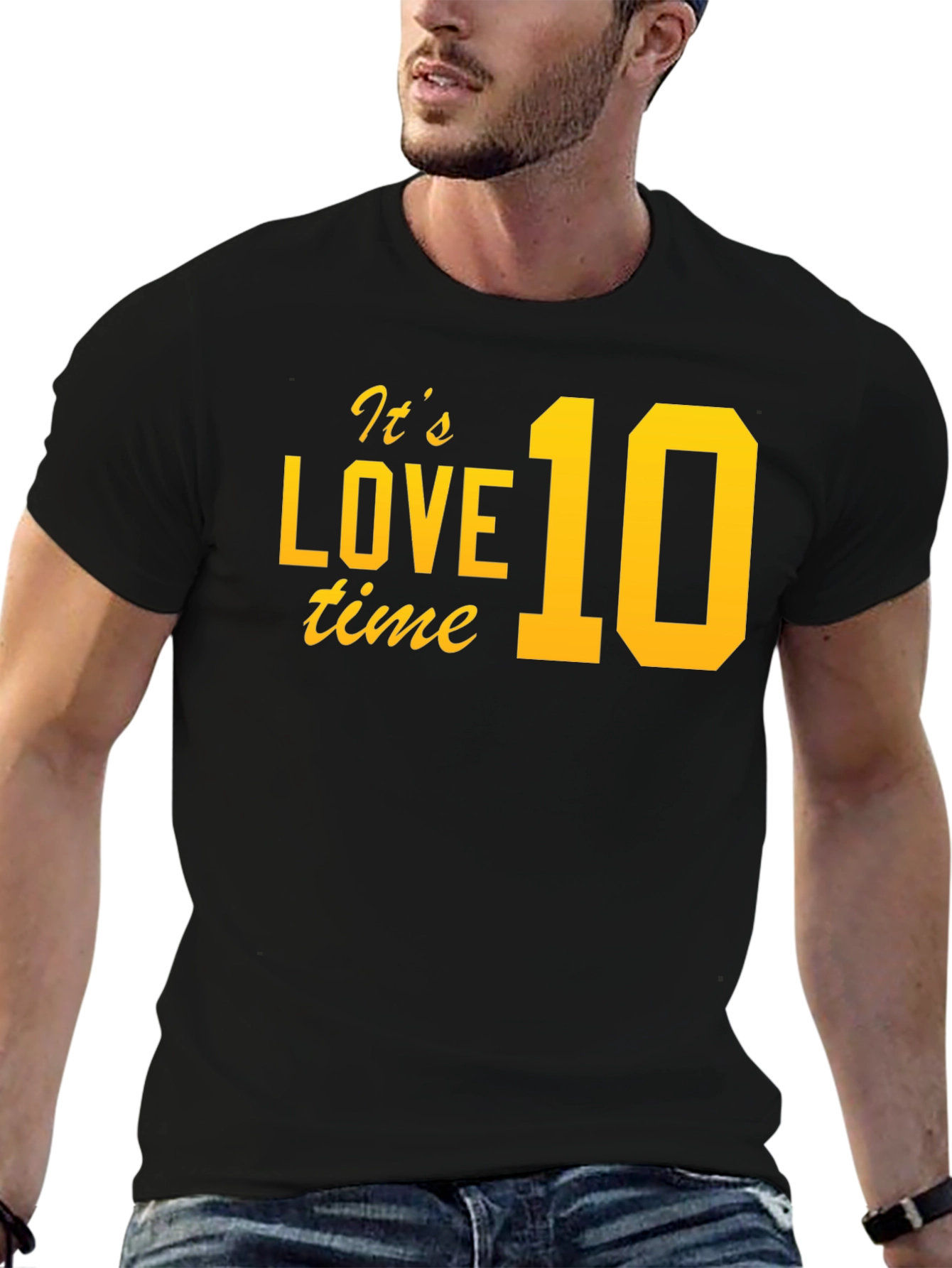 Black It's Love 10 Time Black T-Shirt view 6