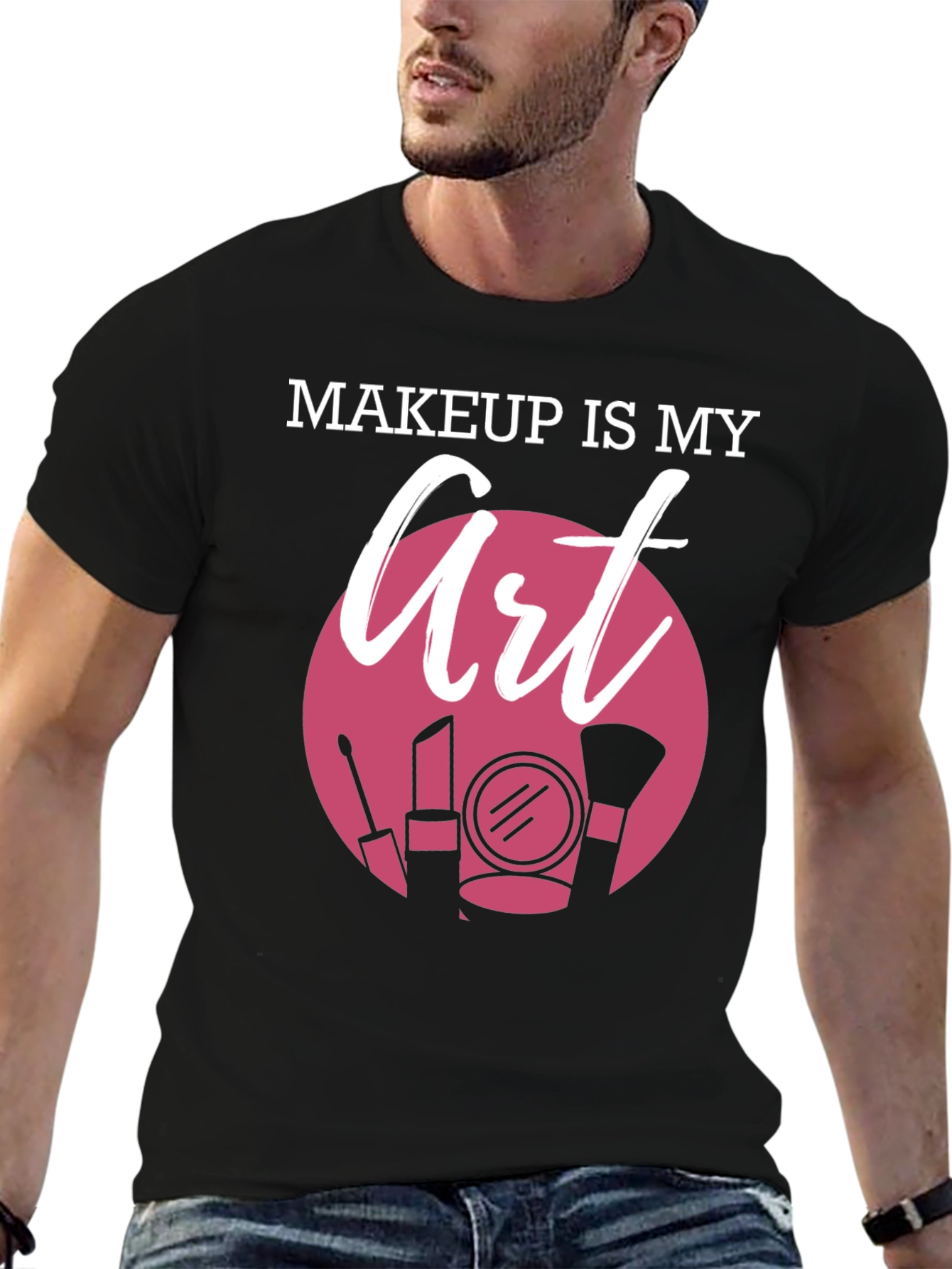 Black Makeup Is My Art Graphic T-Shirt view 6