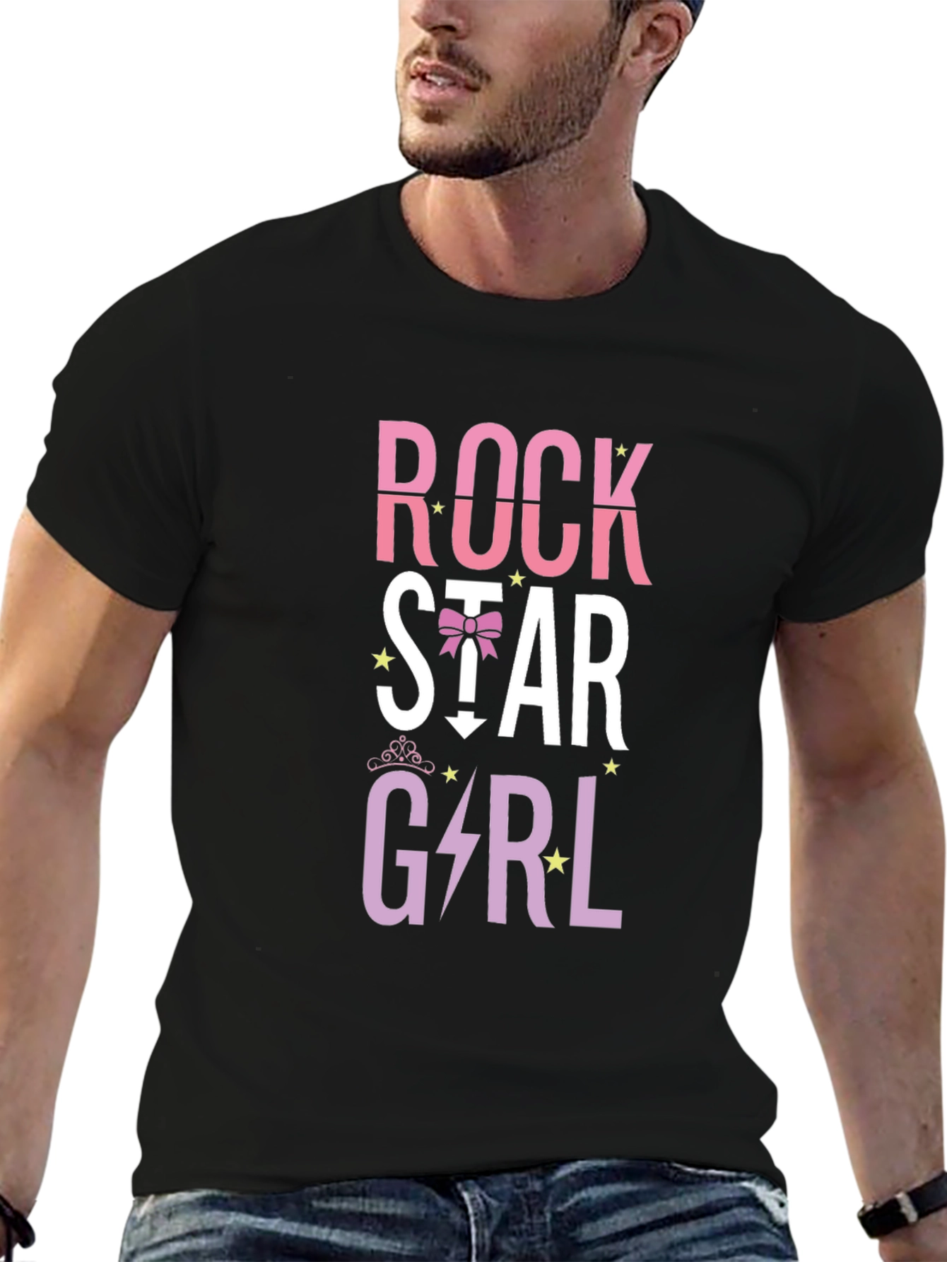 Black Rock Star Girl Graphic Tee view 6