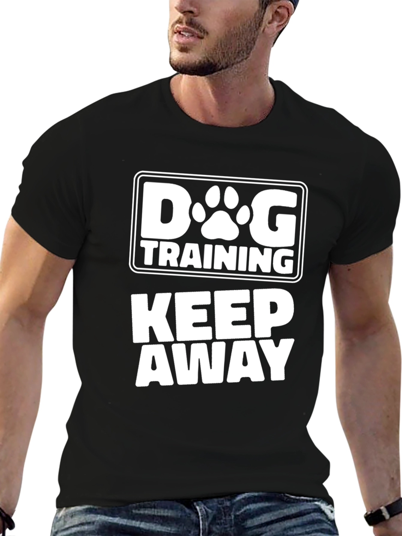 Black Dog Training Keep Away T-Shirt - Novelty Graphic Tee view 6