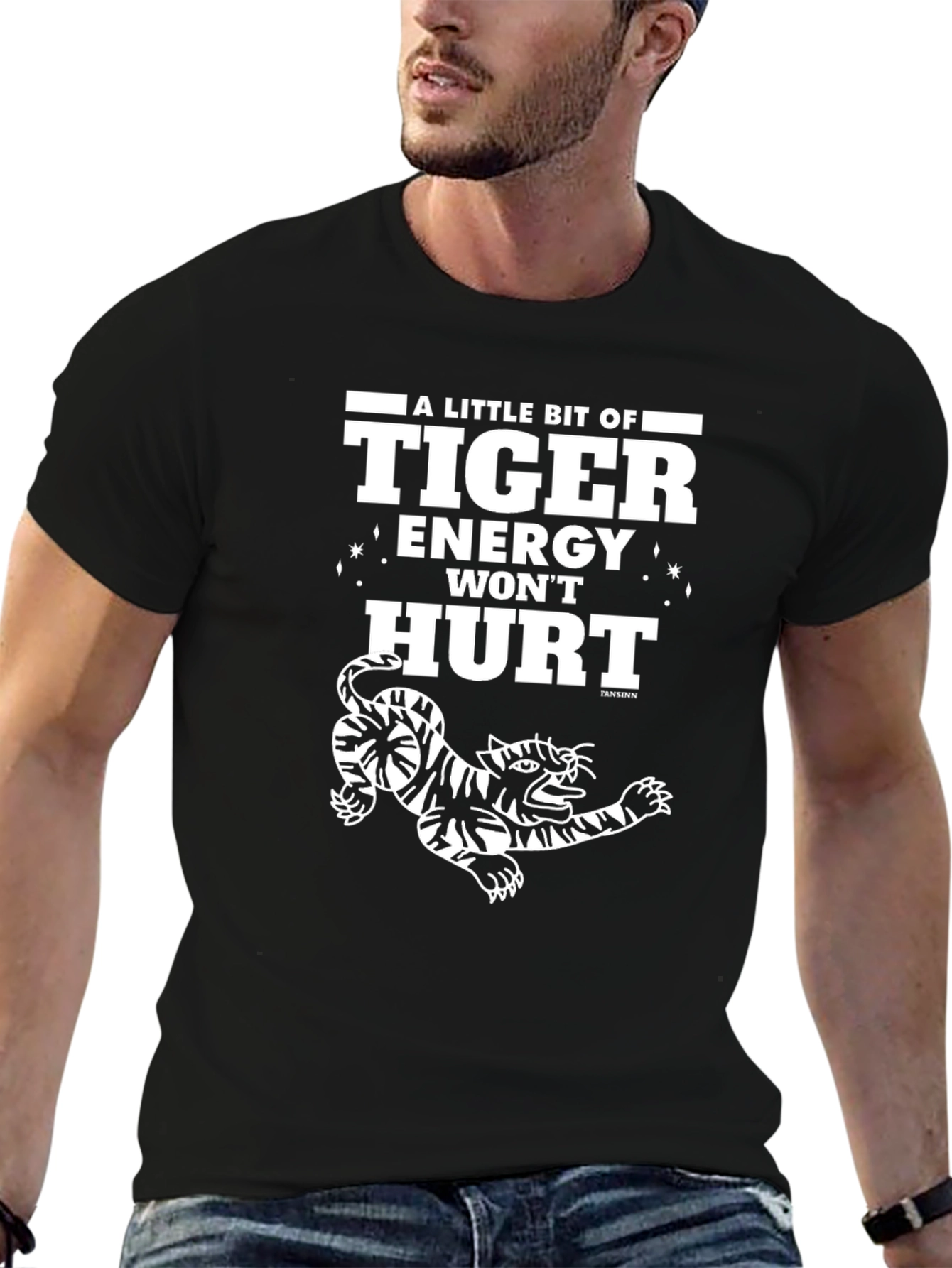 Black Tiger Energy Graphic T-Shirt view 6