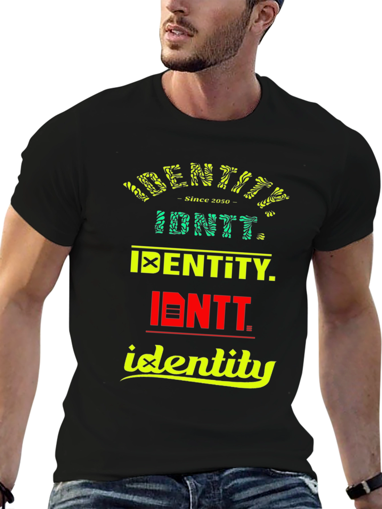 Black Identity Graphic Print T-Shirt view 6