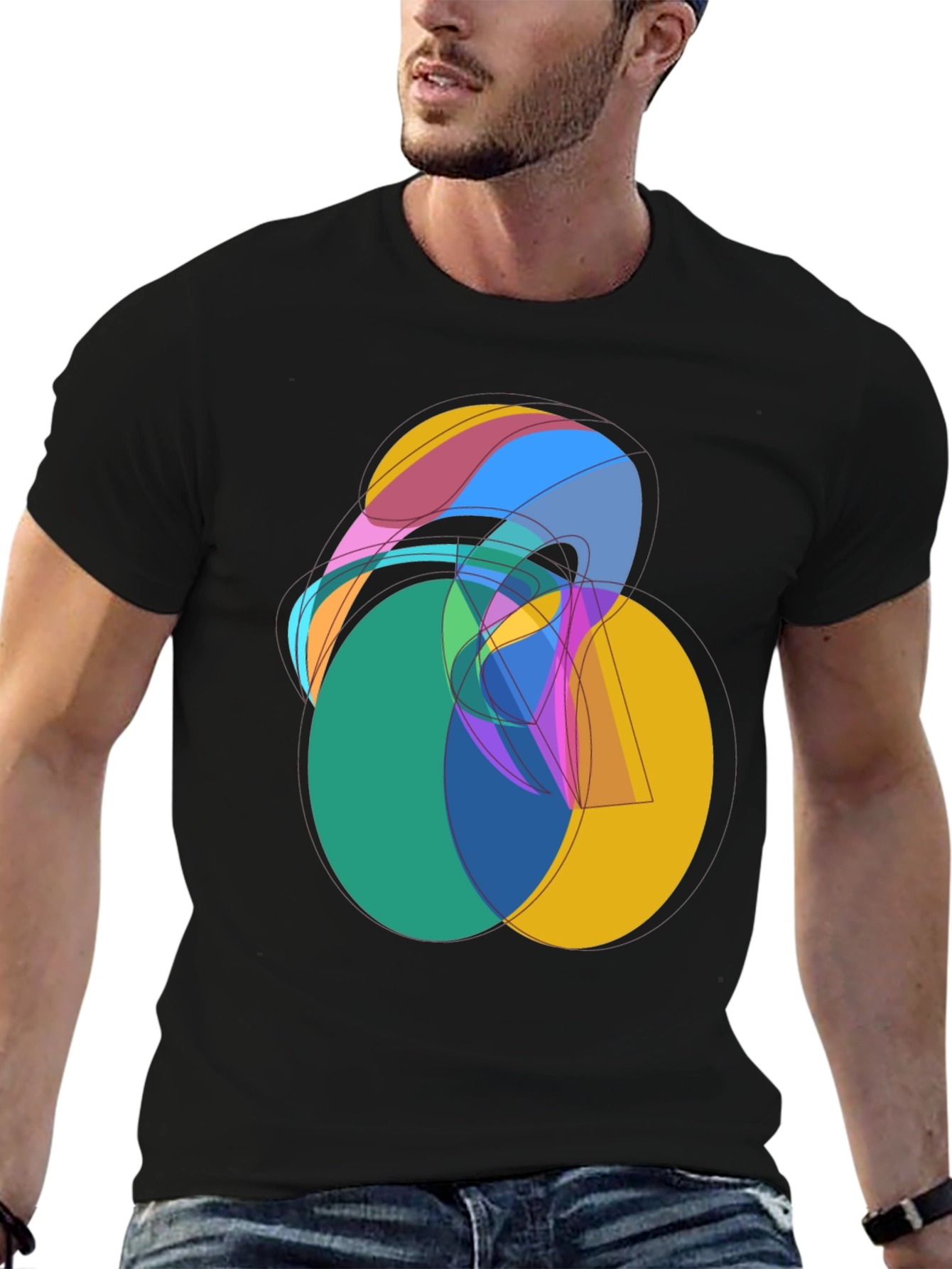 Abstract Graphic Tee - Modern Art Shirt - 6