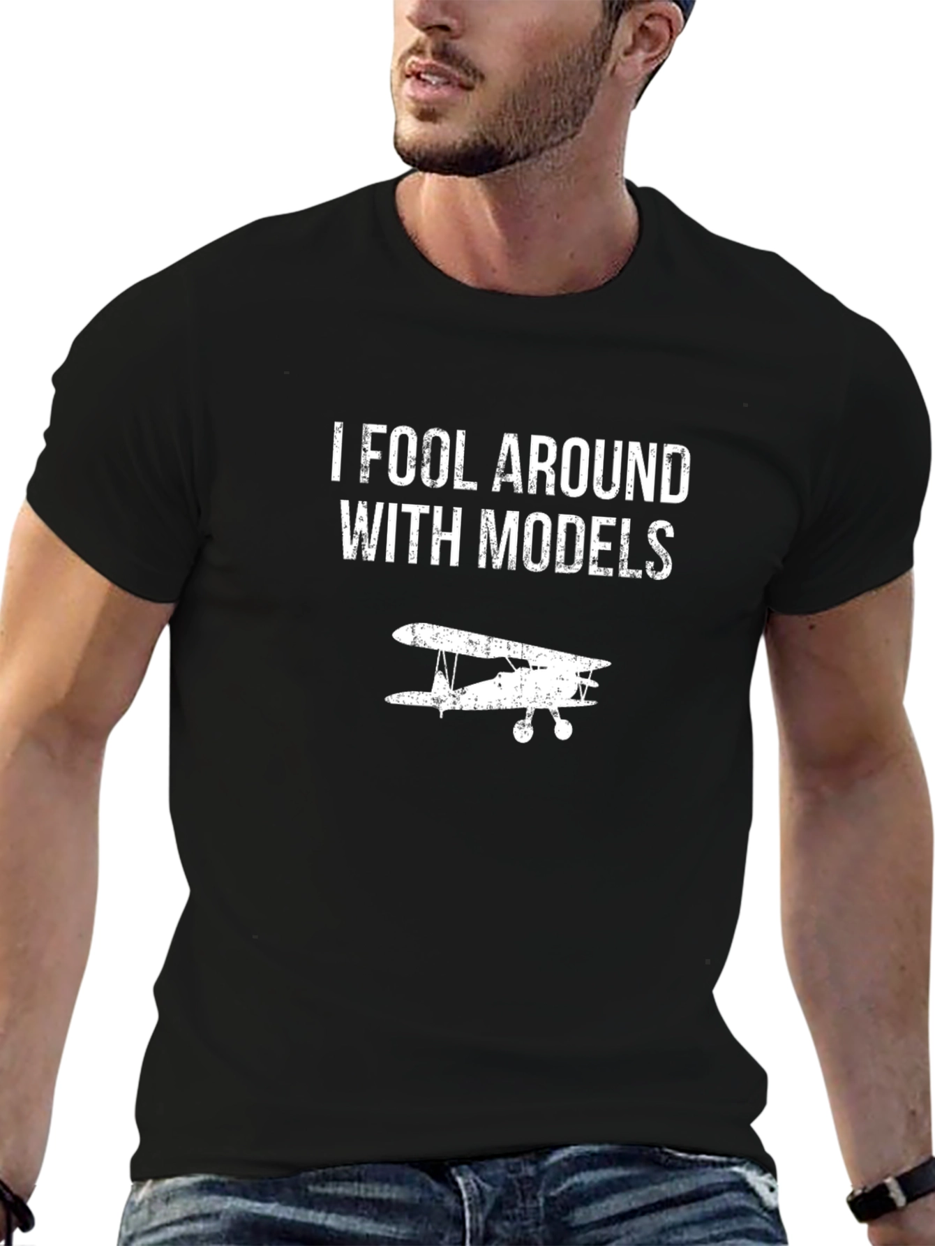 Black I Fool Around With Models T-Shirt view 6