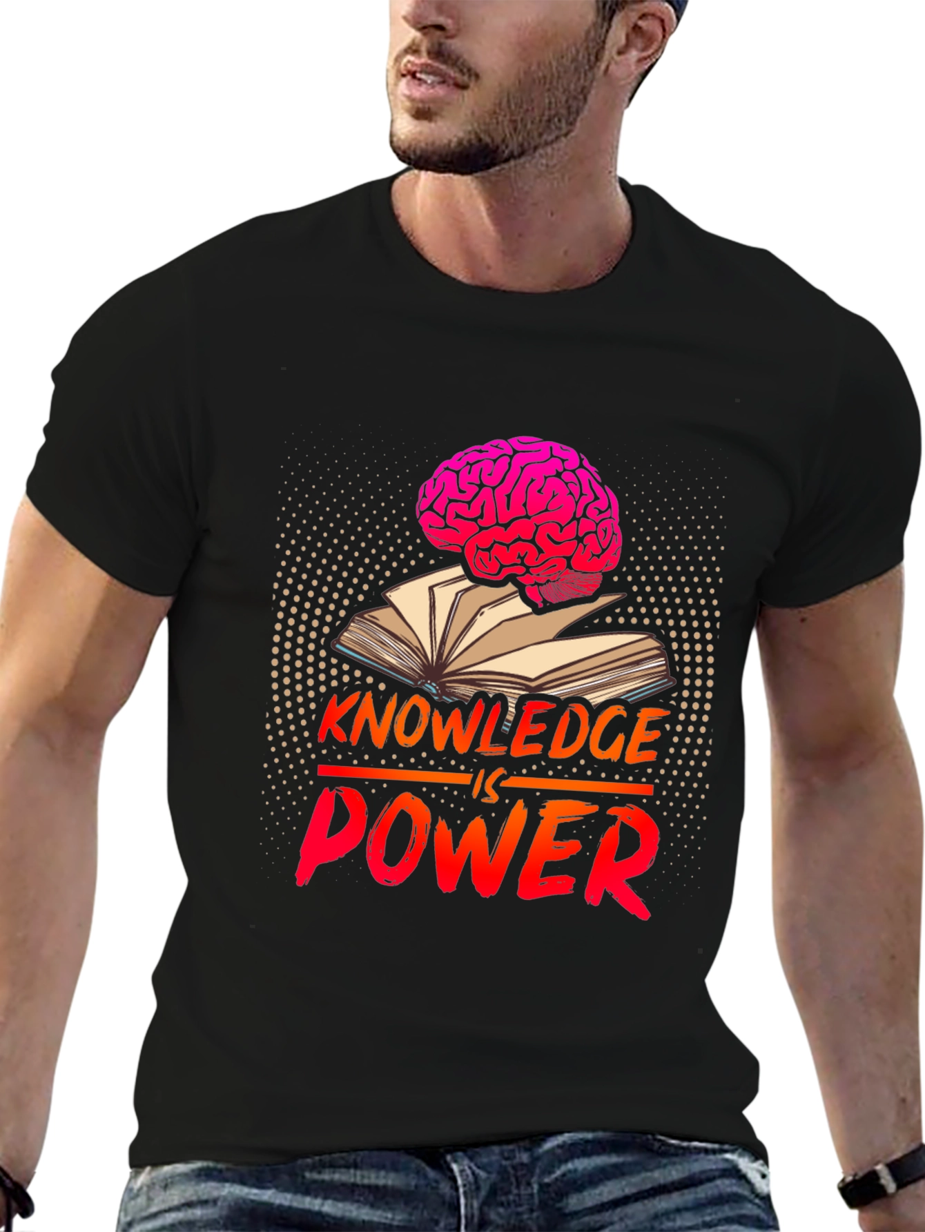 Black Knowledge is Power Graphic T-Shirt view 6