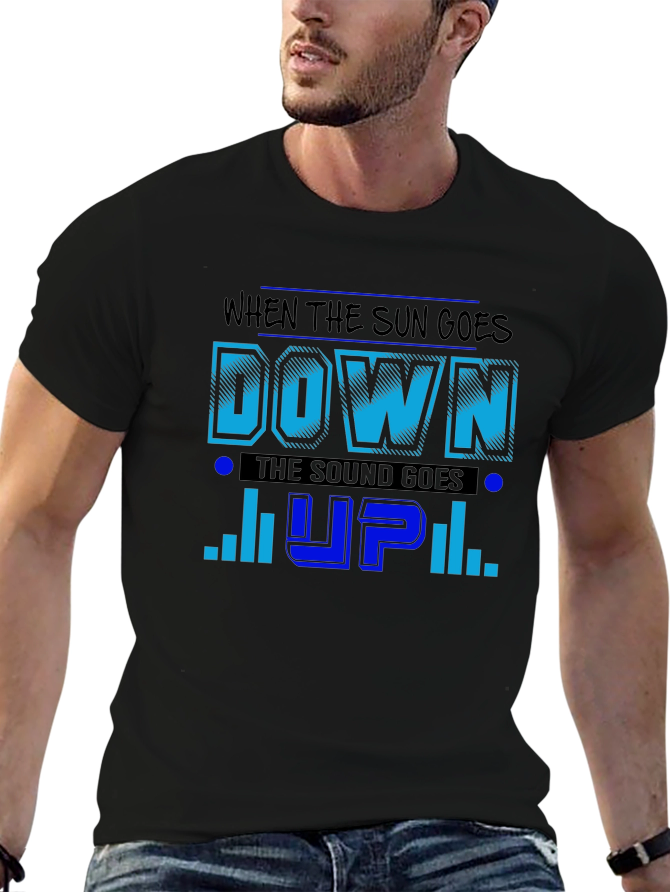 Black Sun Goes Down, Sound Goes Up T-Shirt view 6
