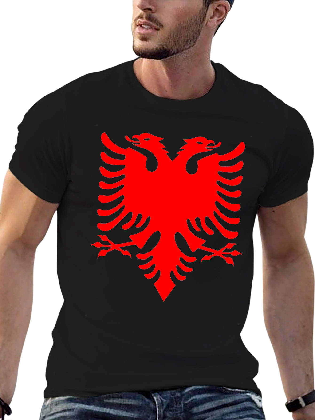 Albanian Eagle Graphic Tee - Black - 6