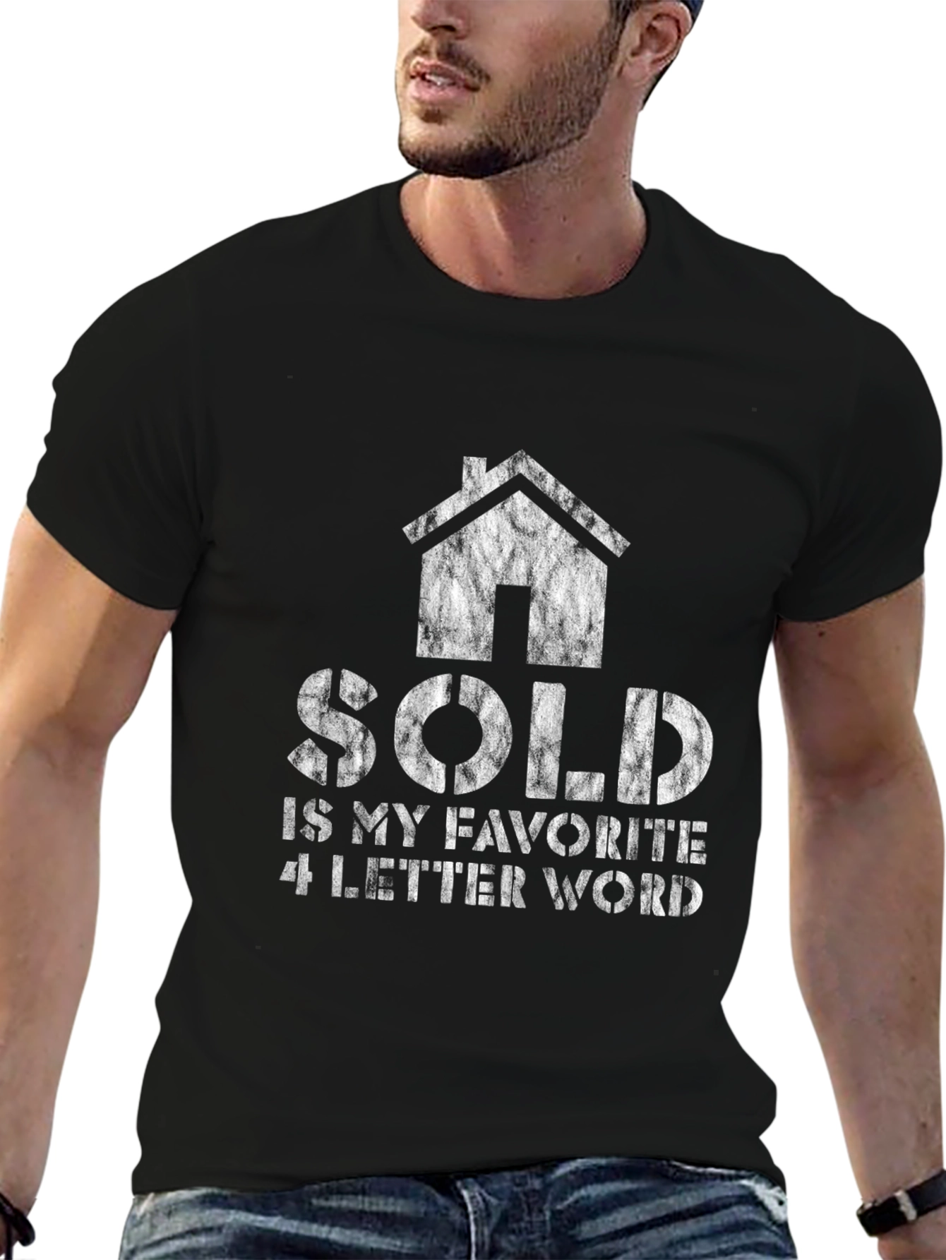 Black Realtor SOLD T-Shirt - Real Estate Agent Gift view 6