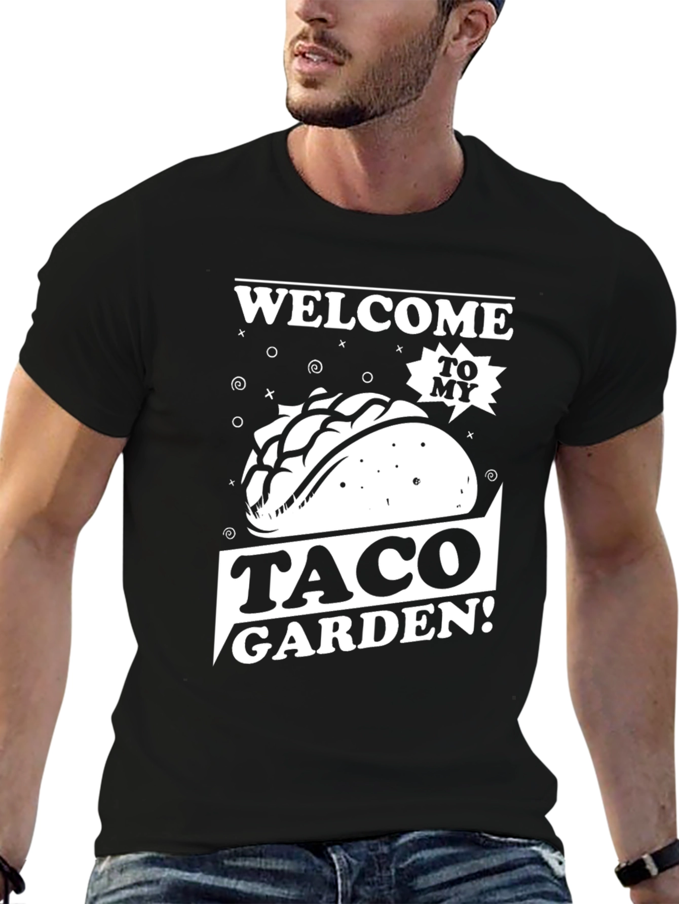 Black Welcome To My Taco Garden Black T-Shirt view 6