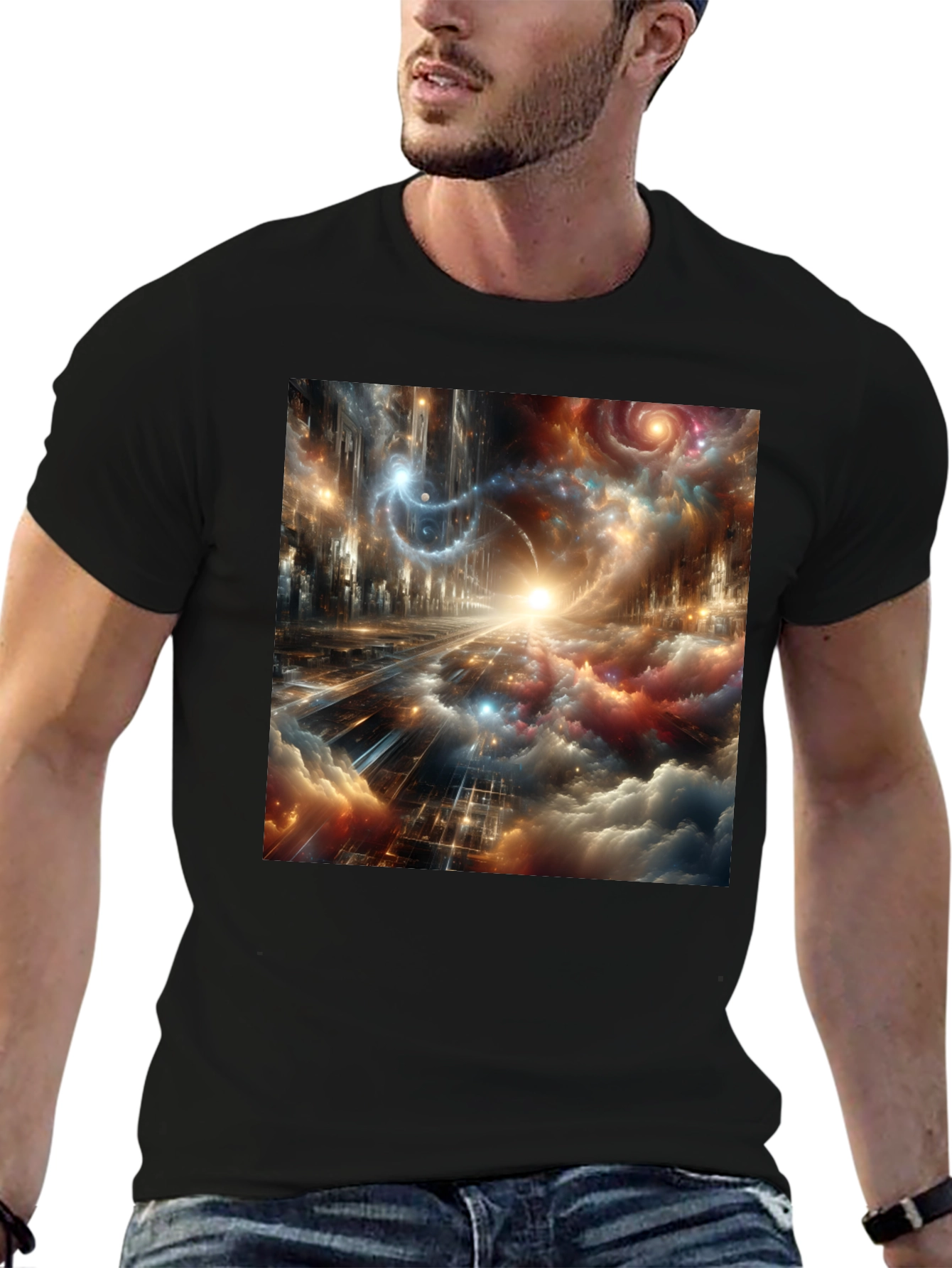 Black Nebula Dreamscape Graphic Tee view 6