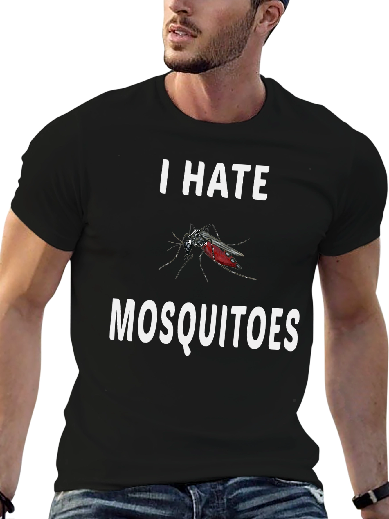 Black I Hate Mosquitoes Graphic T-Shirt view 6