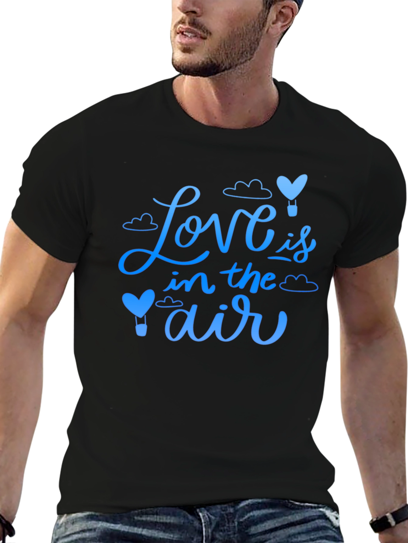Black Love is in the Air T-Shirt Black view 6
