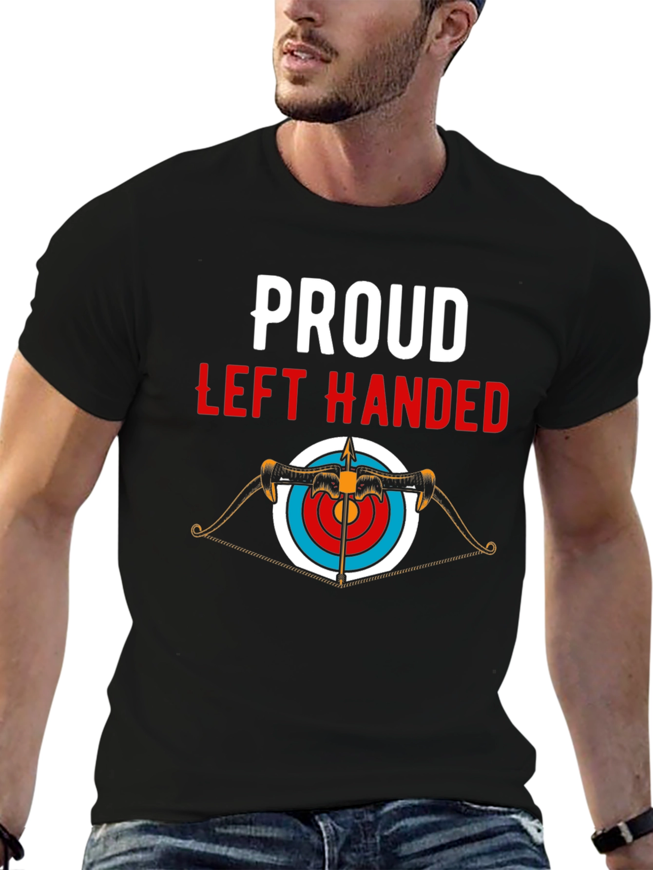 Black Proud Left-Handed Archer T-Shirt - Black view 6