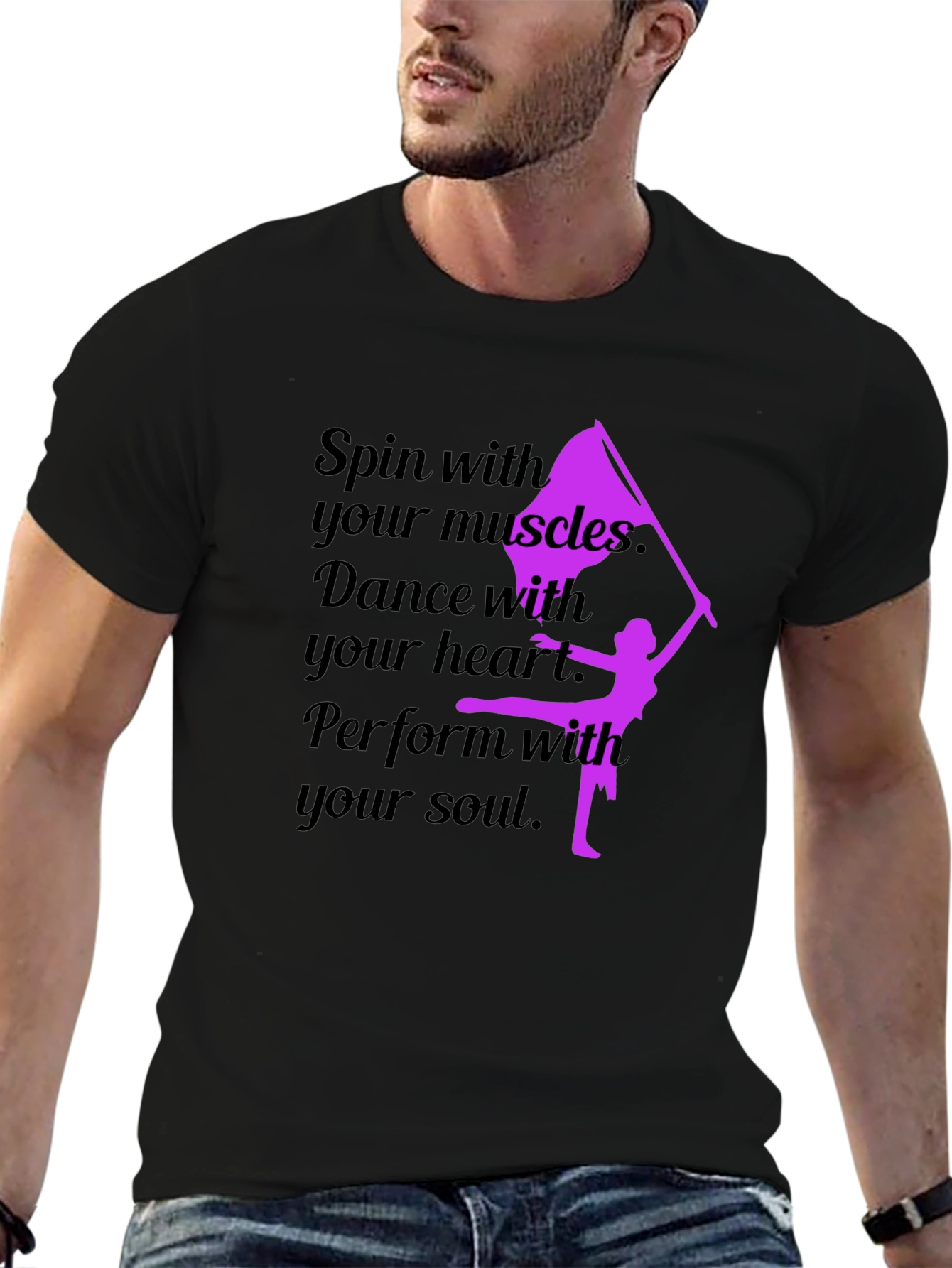 Black Spin, Dance, Perform T-Shirt view 6