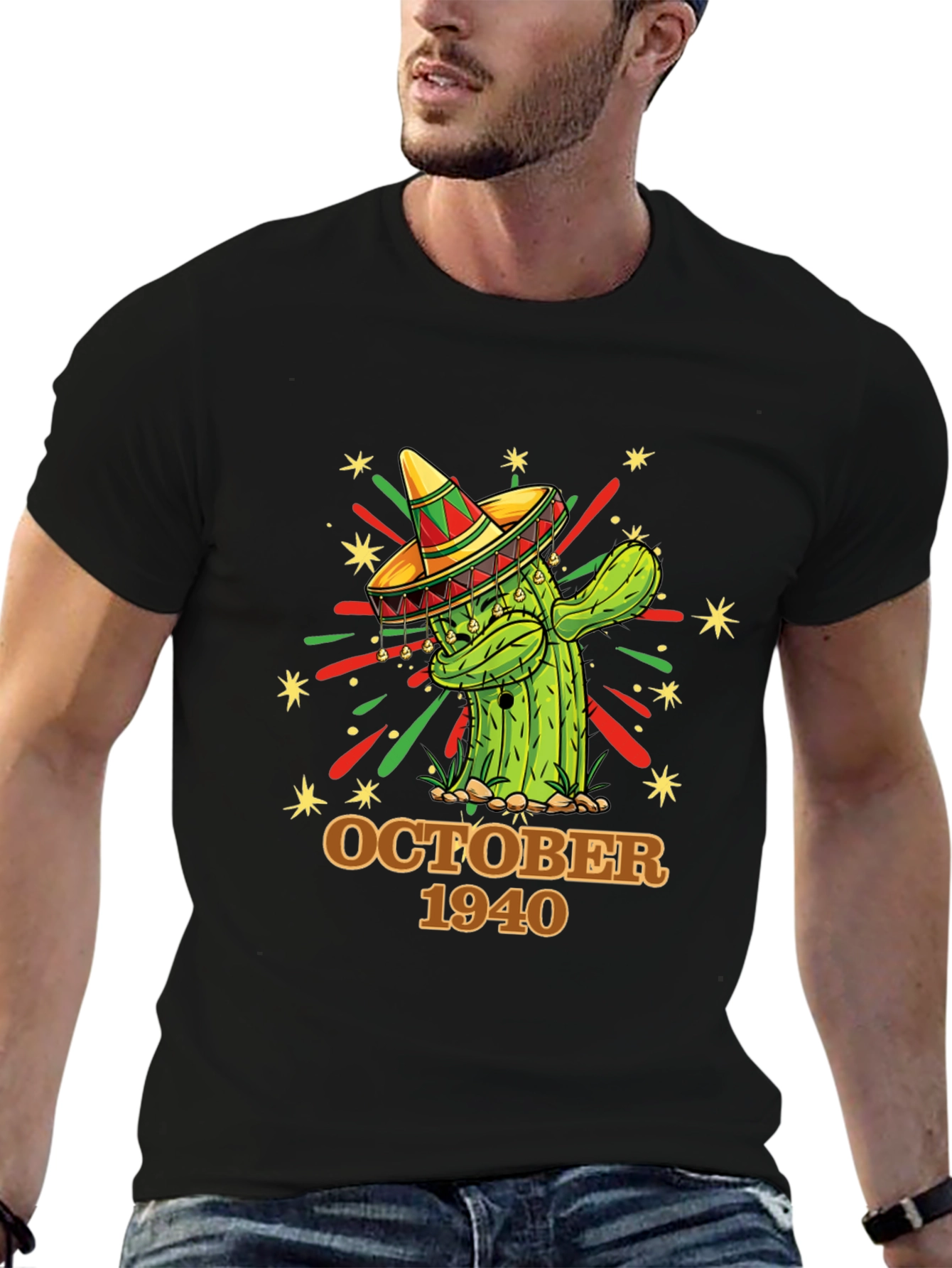 Black October 1940 Cactus T-Shirt view 6