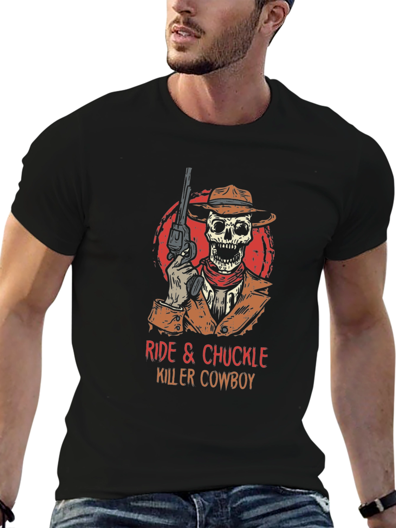 Black Ride & Chuckle Killer Cowboy Graphic Tee view 6