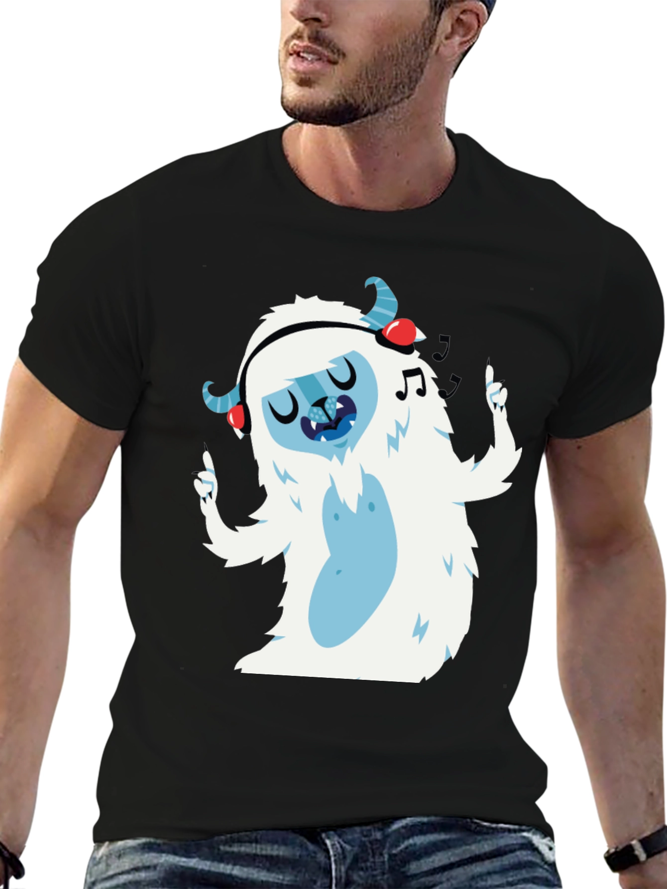 Black Funky Yeti T-Shirt view 6