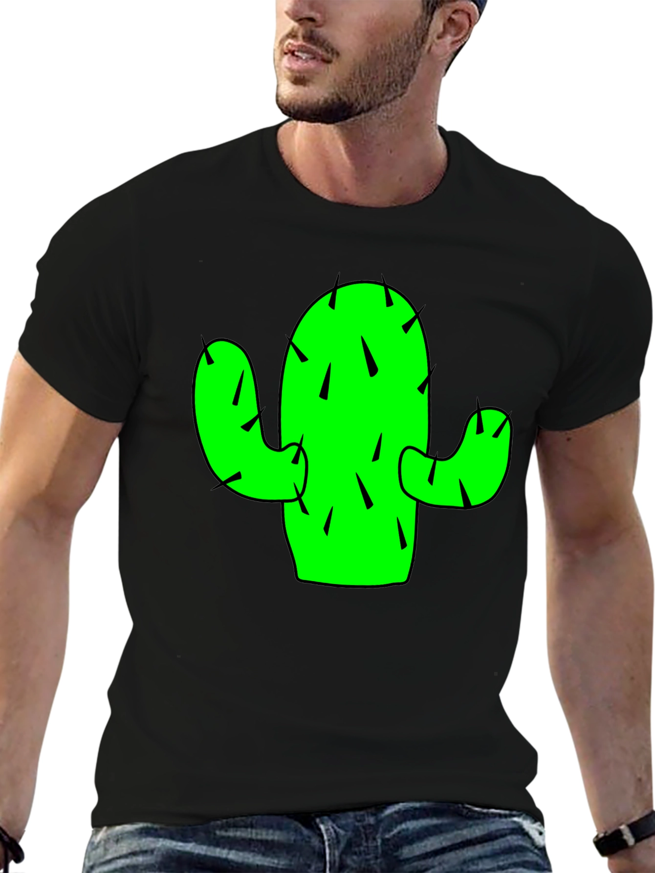 Black Cactus Graphic Tee - Trendy Casual Style view 6