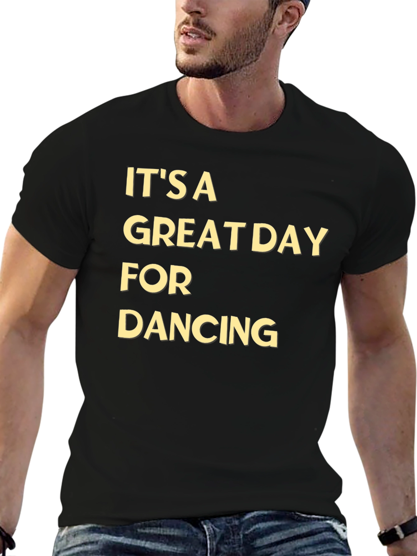 Black It's A Great Day For Dancing Tee view 6