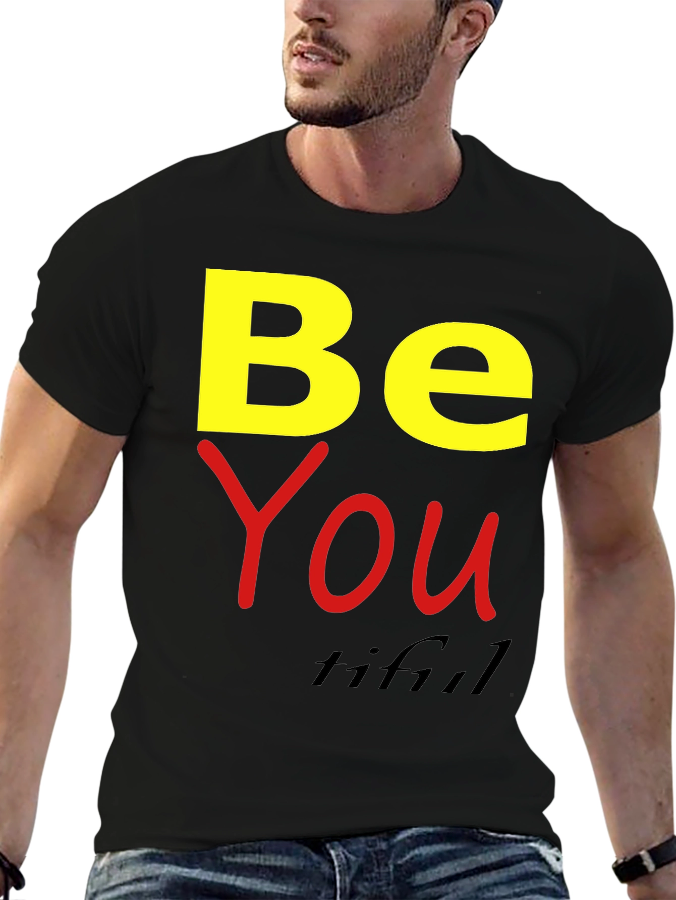Black Be You Tiful Graphic Tee - Black view 6
