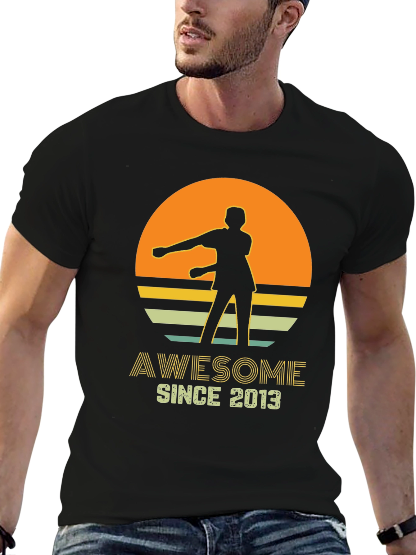Black Awesome Since 2013 Graphic Tee view 6