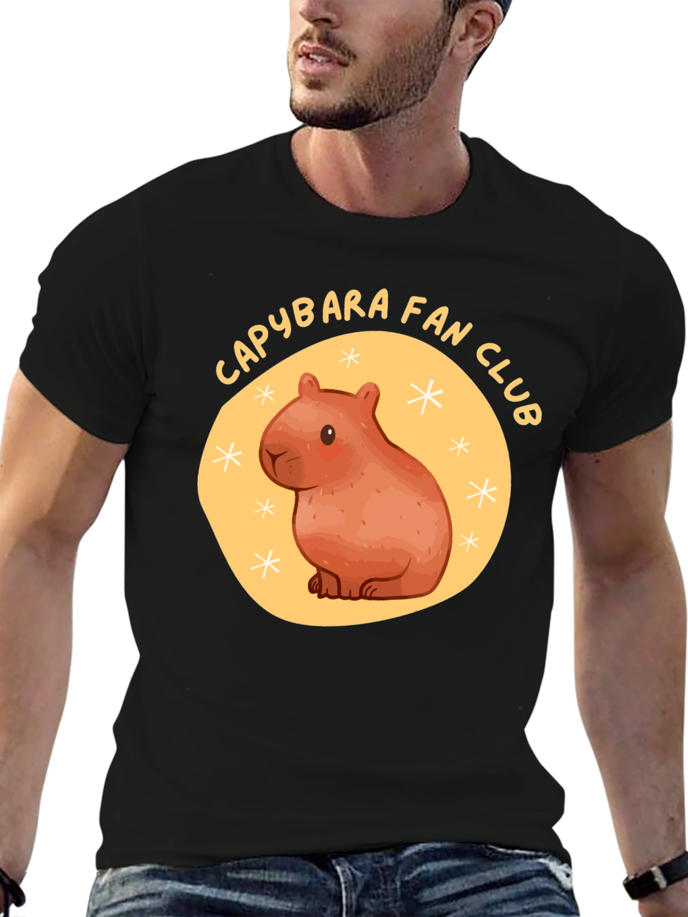 Black Capybara Fan Club Graphic Tee view 6