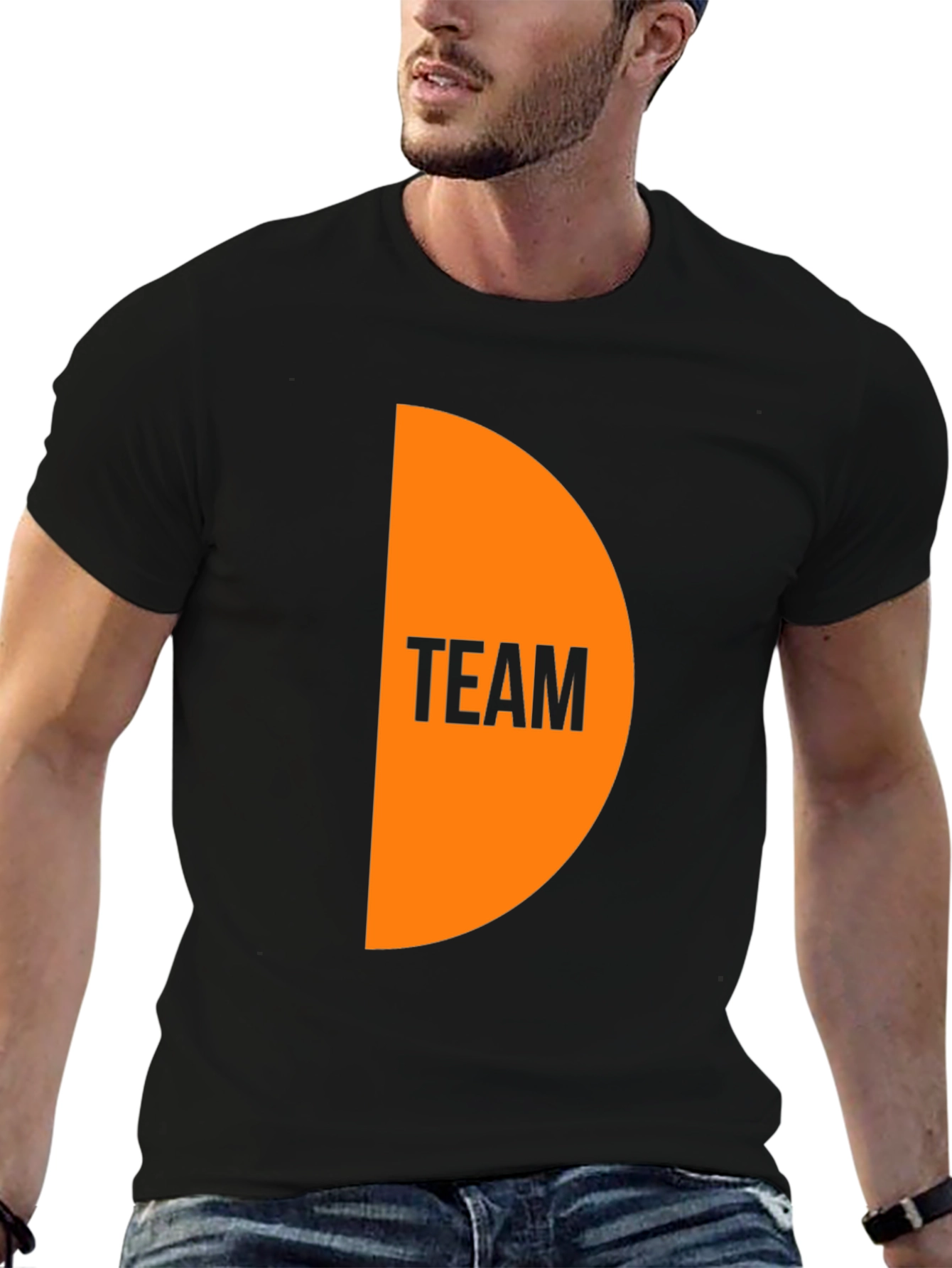 Black Team Graphic Black T-Shirt view 6