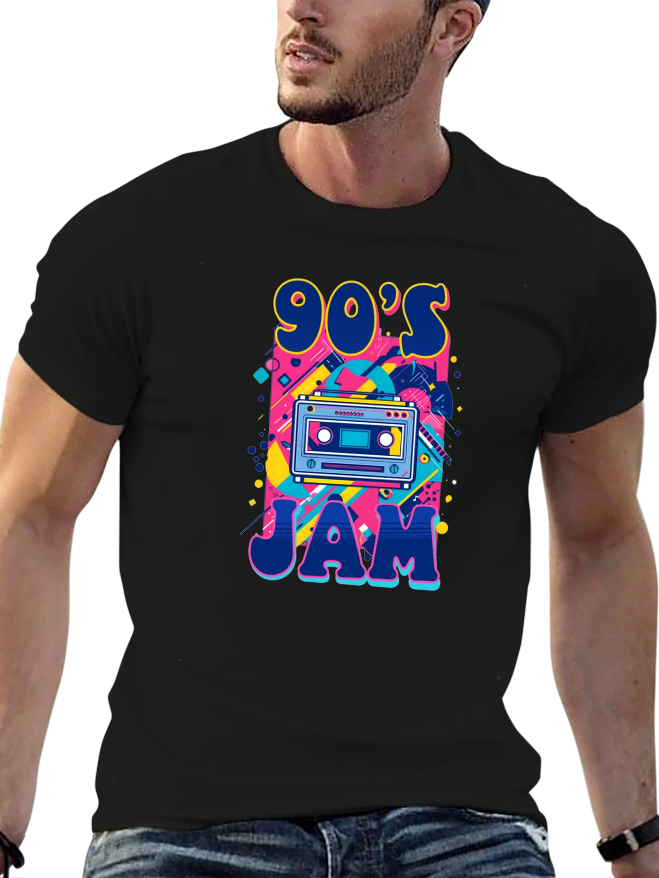90's Jam Cassette Tape Retro Graphic T-Shirt - 6