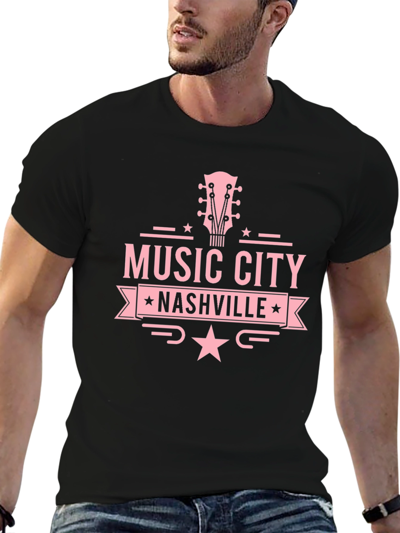 Black Music City Nashville Graphic T-Shirt view 6