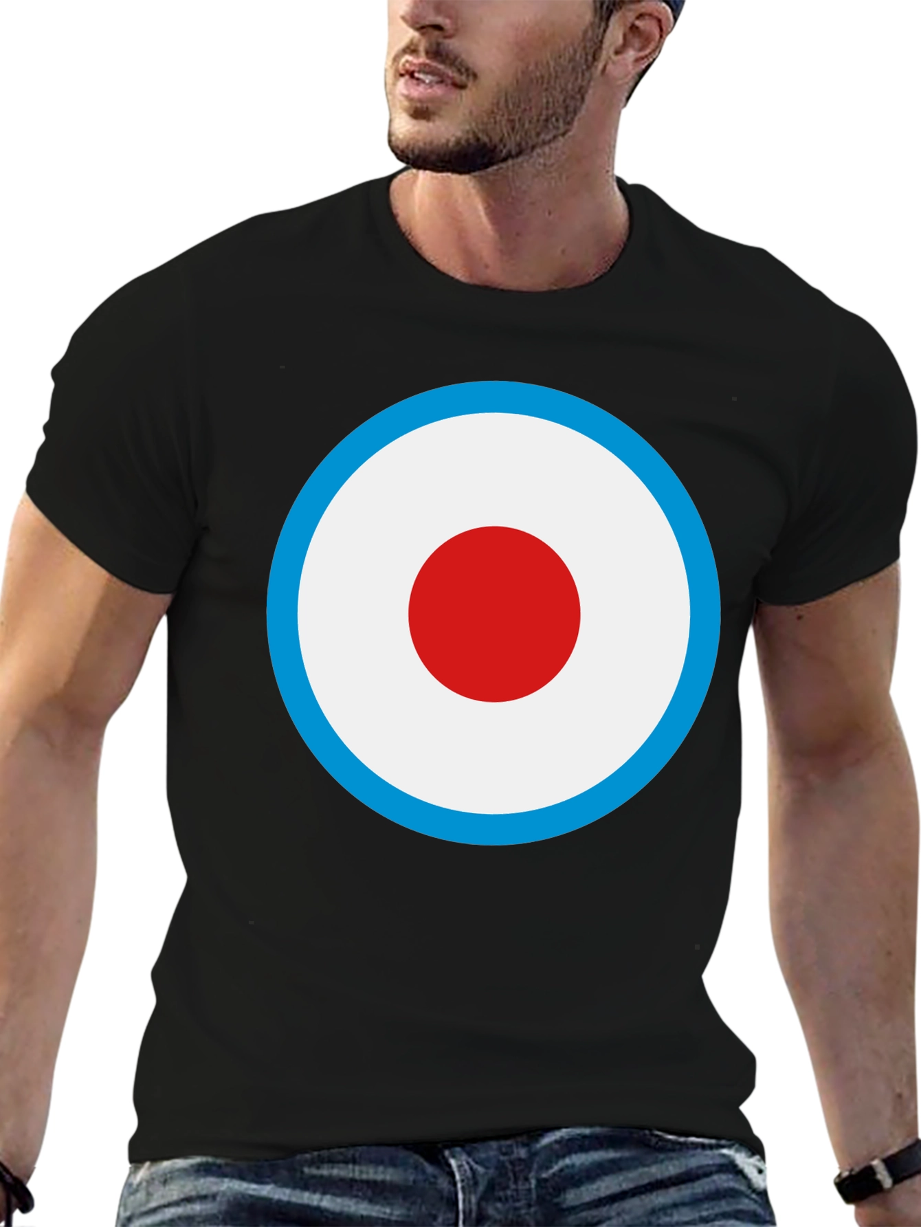 Black Mod Target T-Shirt - Classic Retro Style view 6