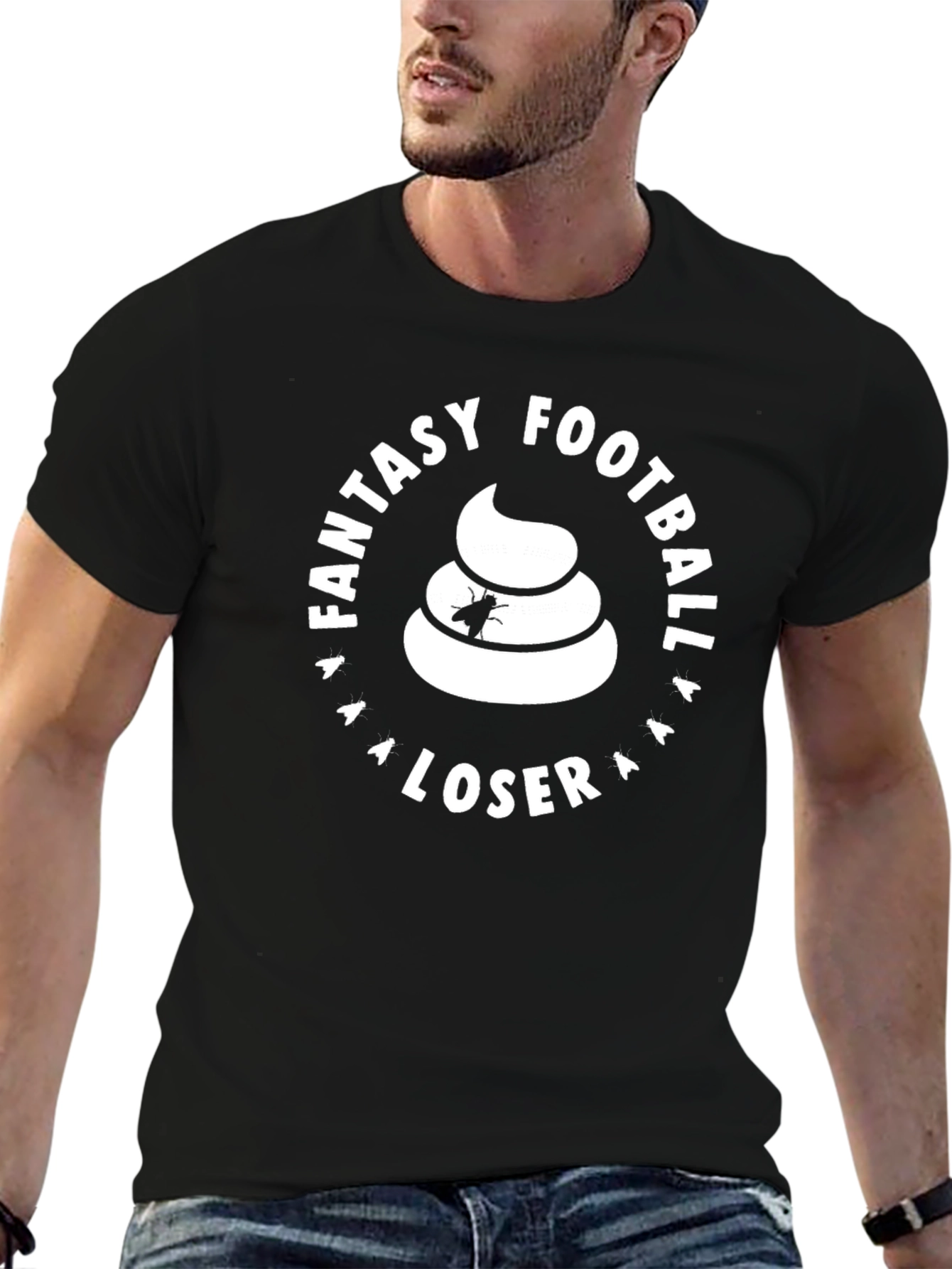 Black Fantasy Football Loser T-Shirt view 6