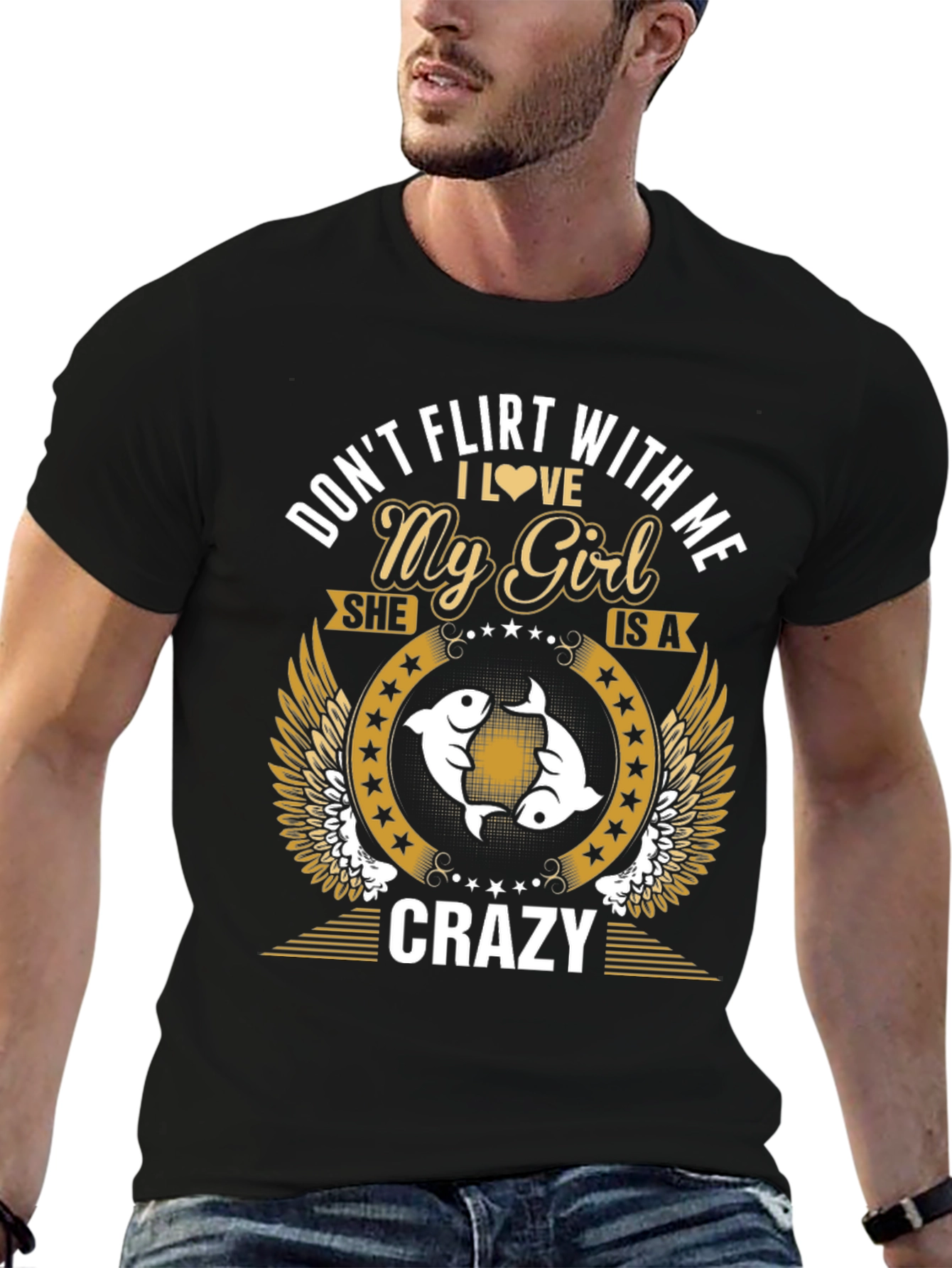 Black Don't Flirt With Me Graphic Tee view 6