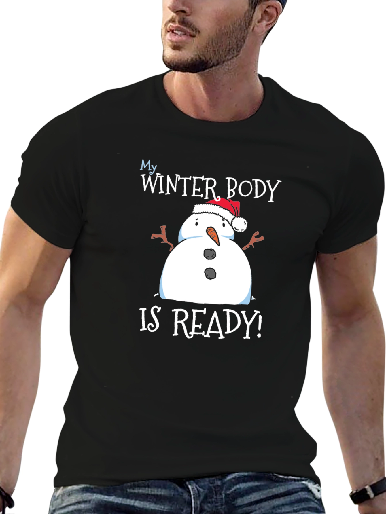 Black My Winter Body is Ready T-Shirt view 6