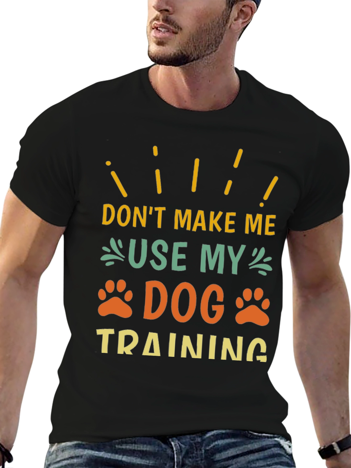 Black Dog Training T-Shirt - Funny Pet Lover Tee view 6