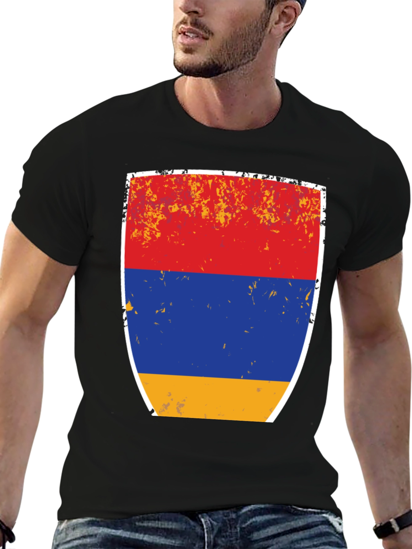 Armenian Flag Shield Graphic T-Shirt - 6