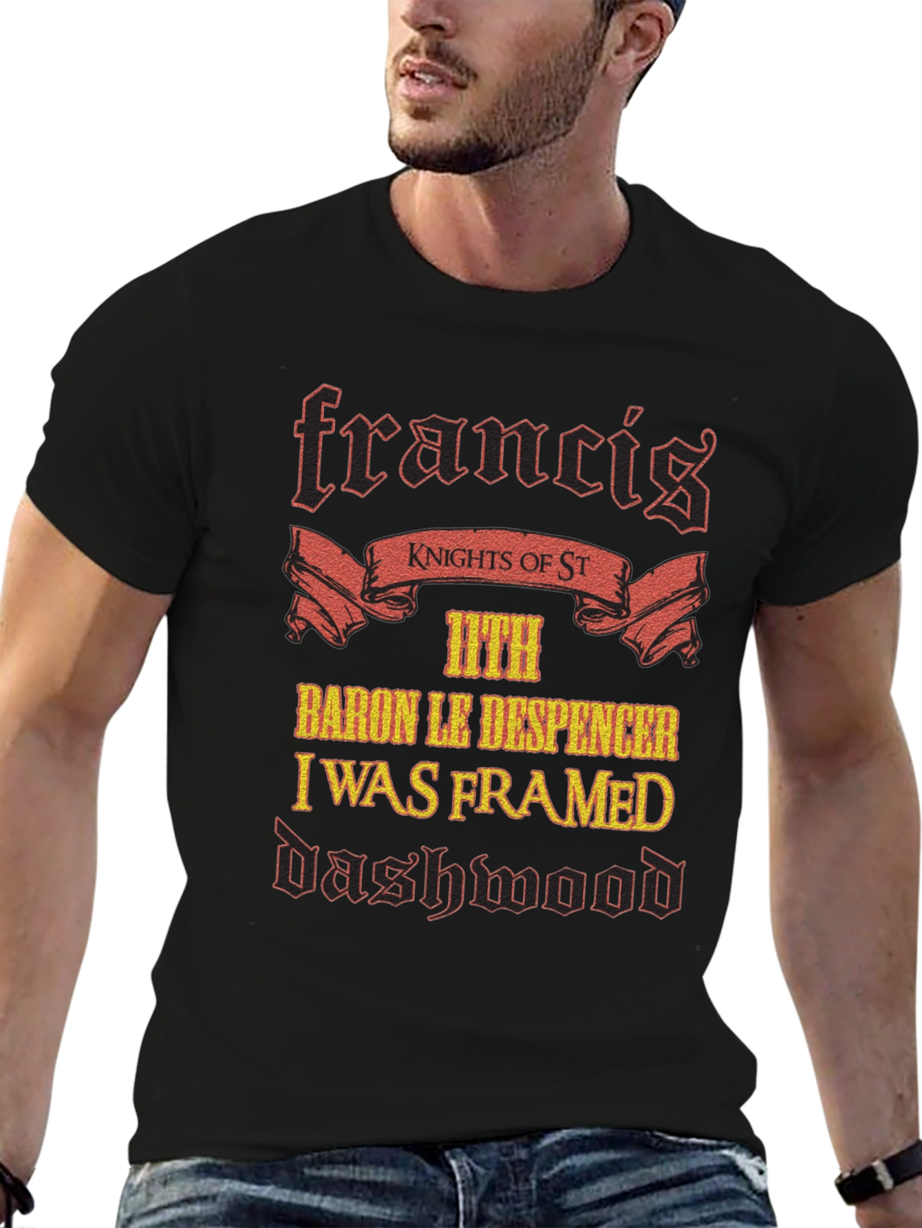 Black Francis Dashwood Knights T-Shirt view 6