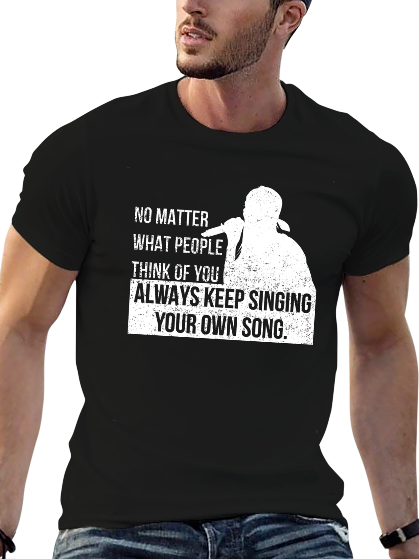 Black Sing Your Own Song Graphic Tee view 6