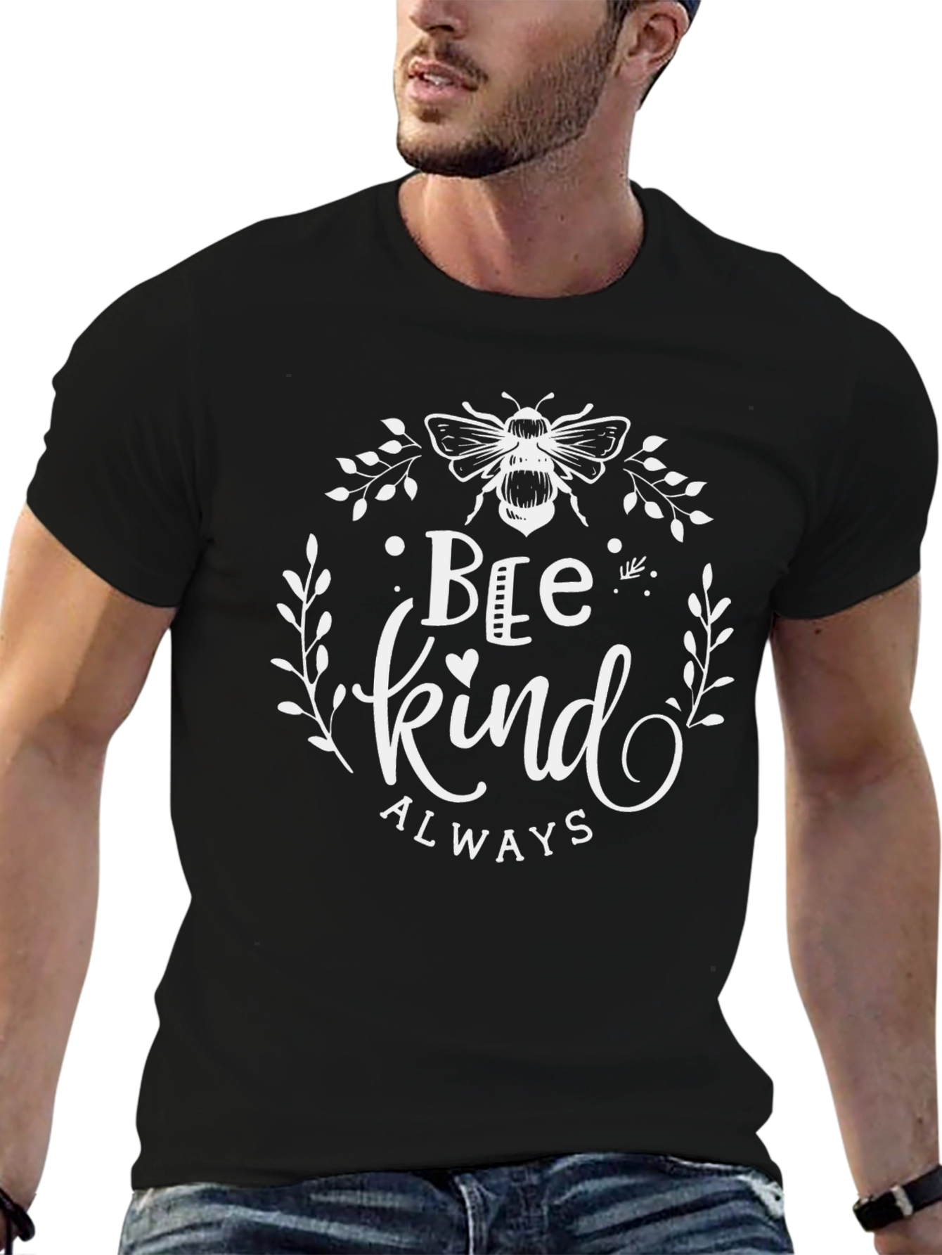 Black Bee Kind Always Black Graphic Tee view 6