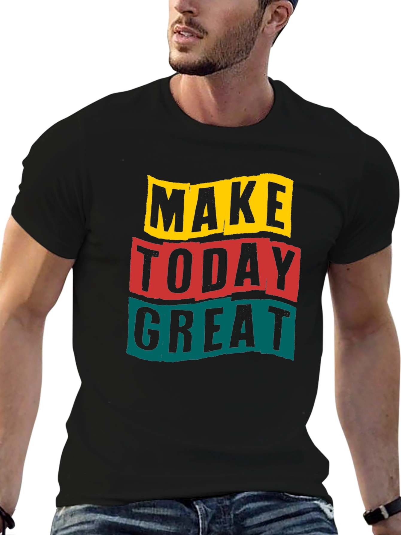 Black Make Today Great Graphic Tee view 6
