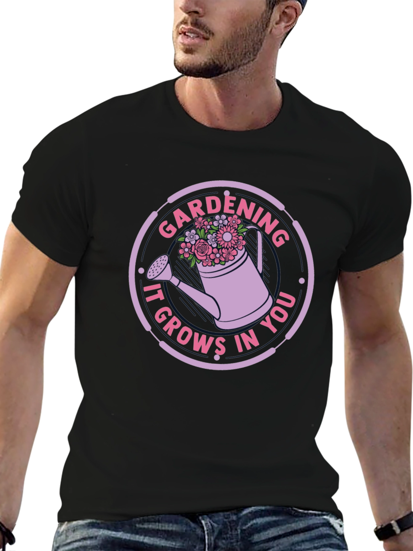 Black Gardening It Grows In You T-Shirt view 6