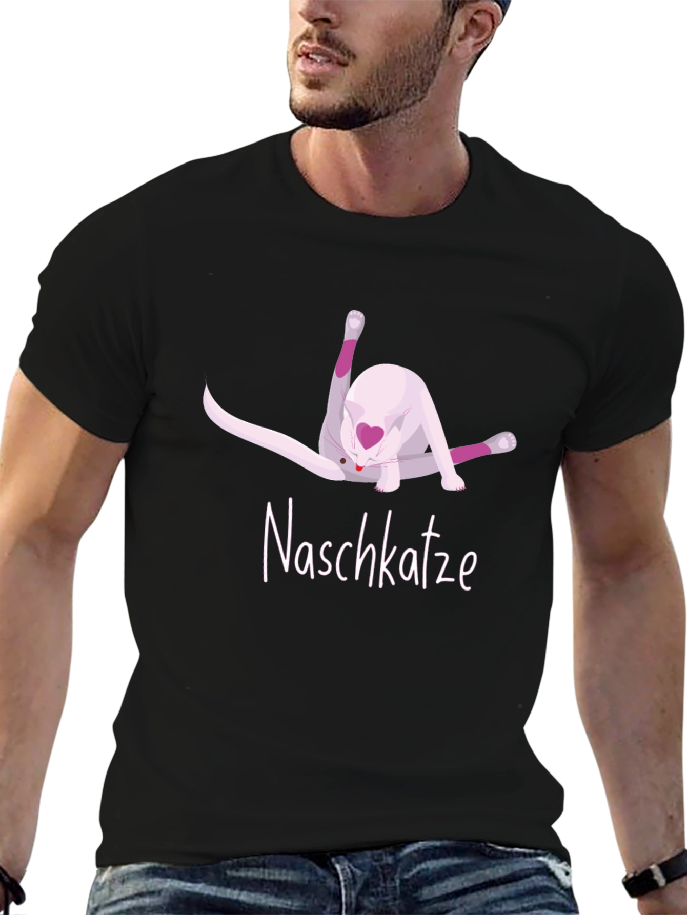 Black Naschkatze Cat T-Shirt view 6