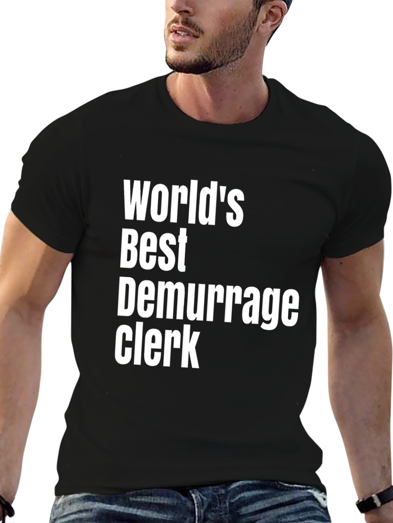 Black World's Best Demurrage Clerk T-Shirt view 6