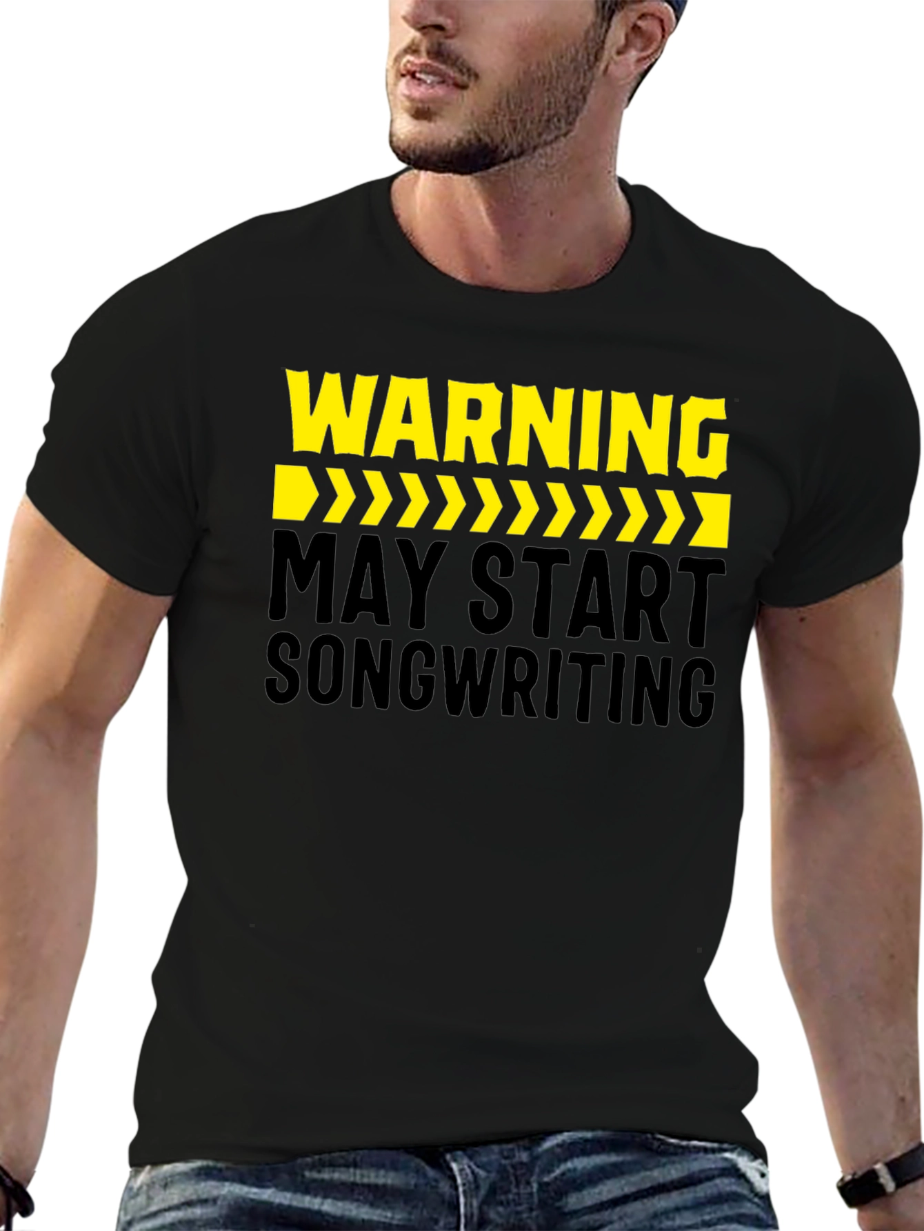 Black Warning May Start Songwriting Black T-Shirt view 6