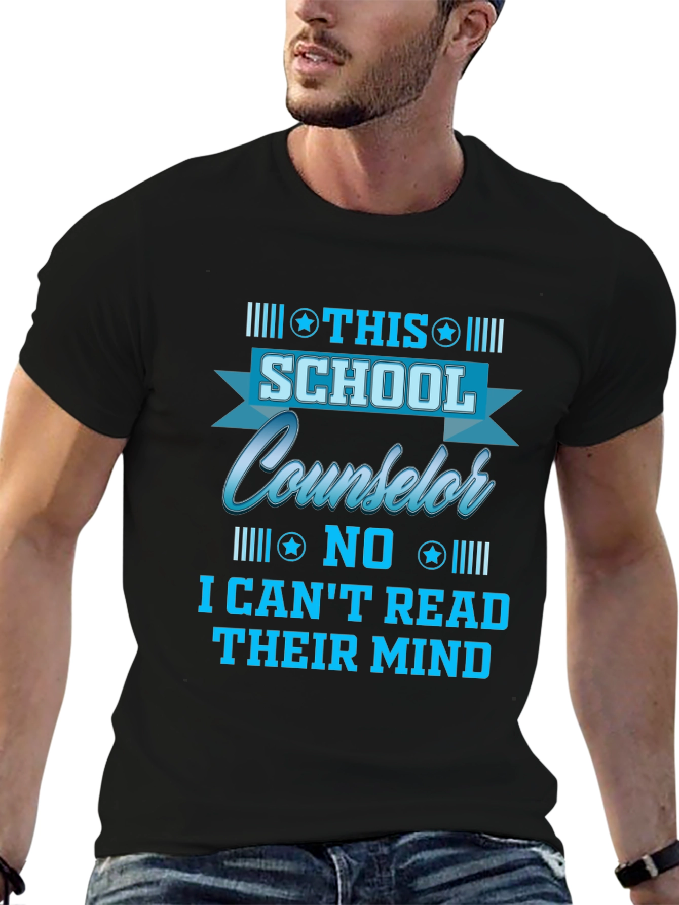 Black School Counselor T-Shirt - Read Minds? view 6