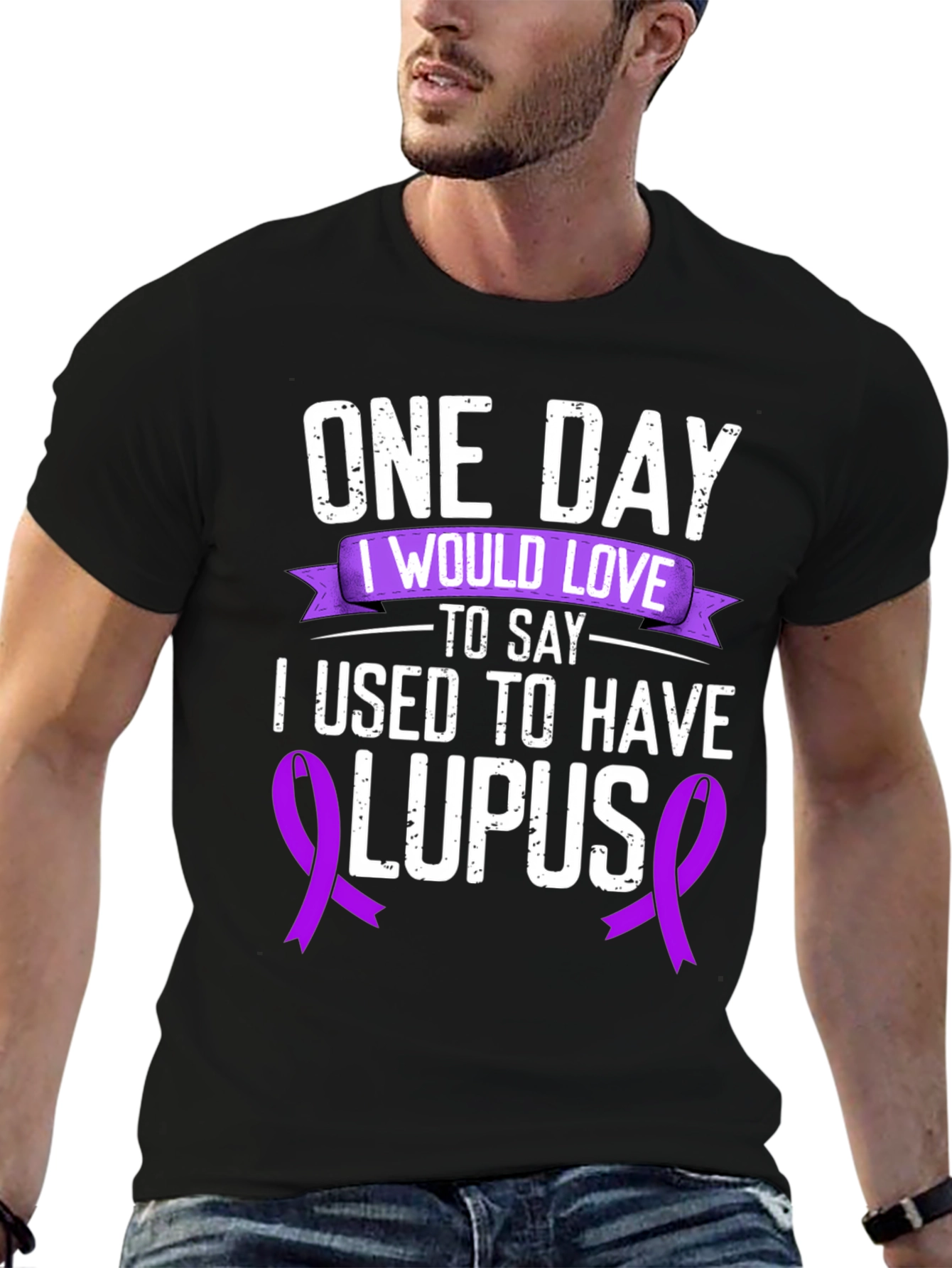 Black One Day I Would Love to Say I Used to Have Lupus T-Shirt view 6