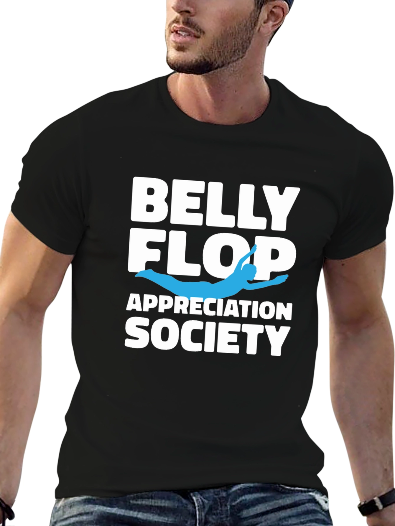 Black Belly Flop Appreciation Society Graphic Tee view 6