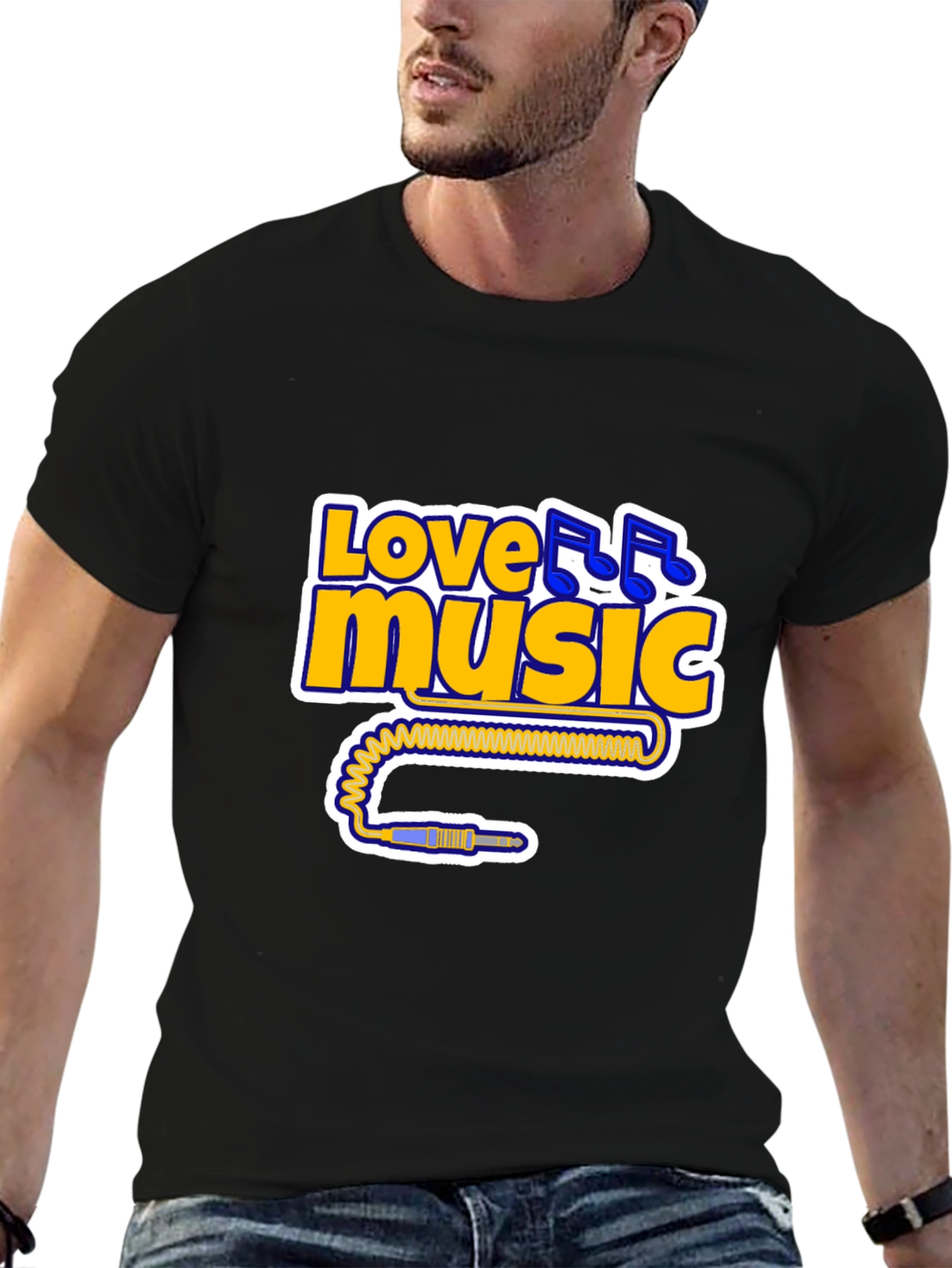 Black Love Music T-Shirt - Cool Musician Tee view 6