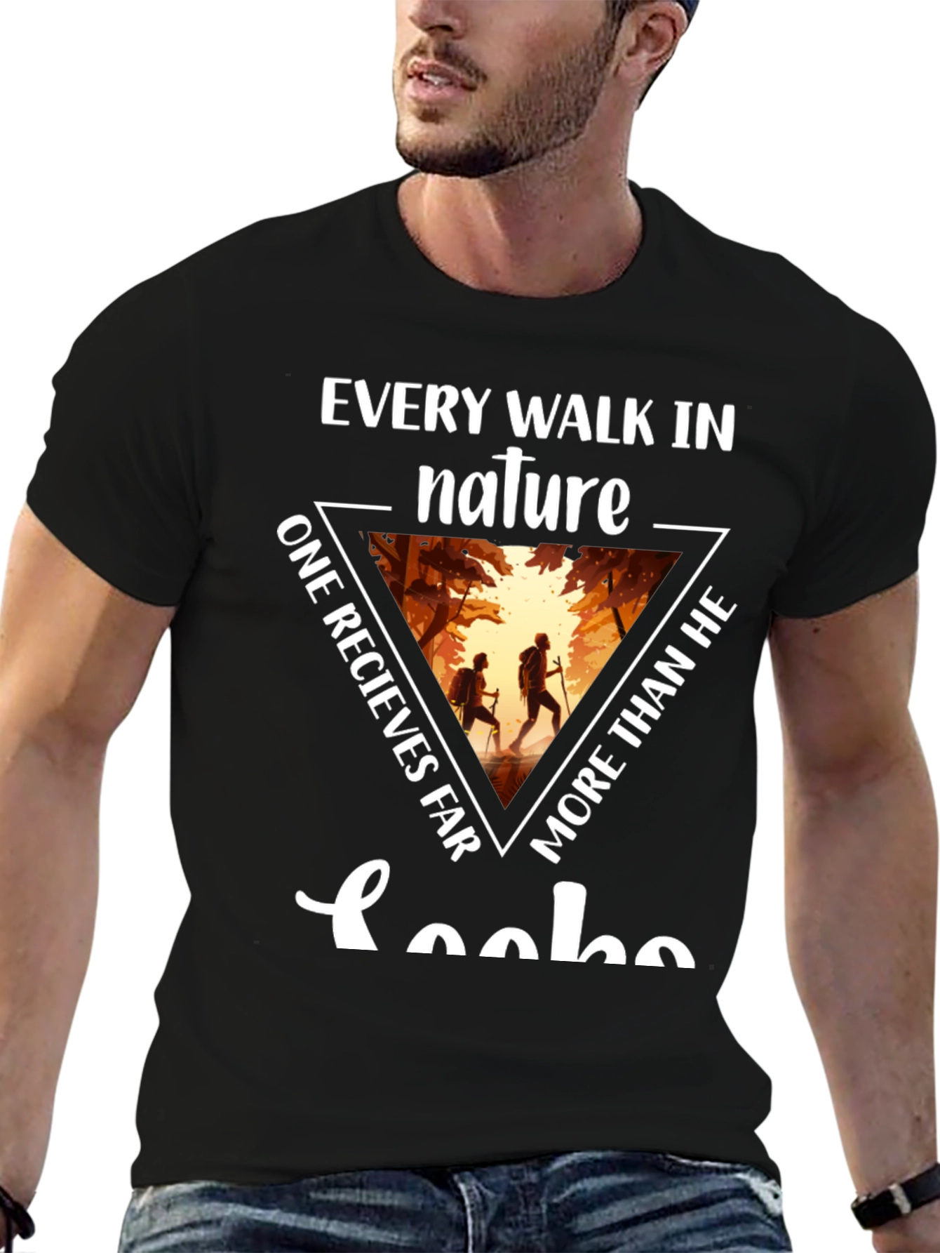 Black Nature Walk Graphic Tee - Adventure Ready Shirt view 6