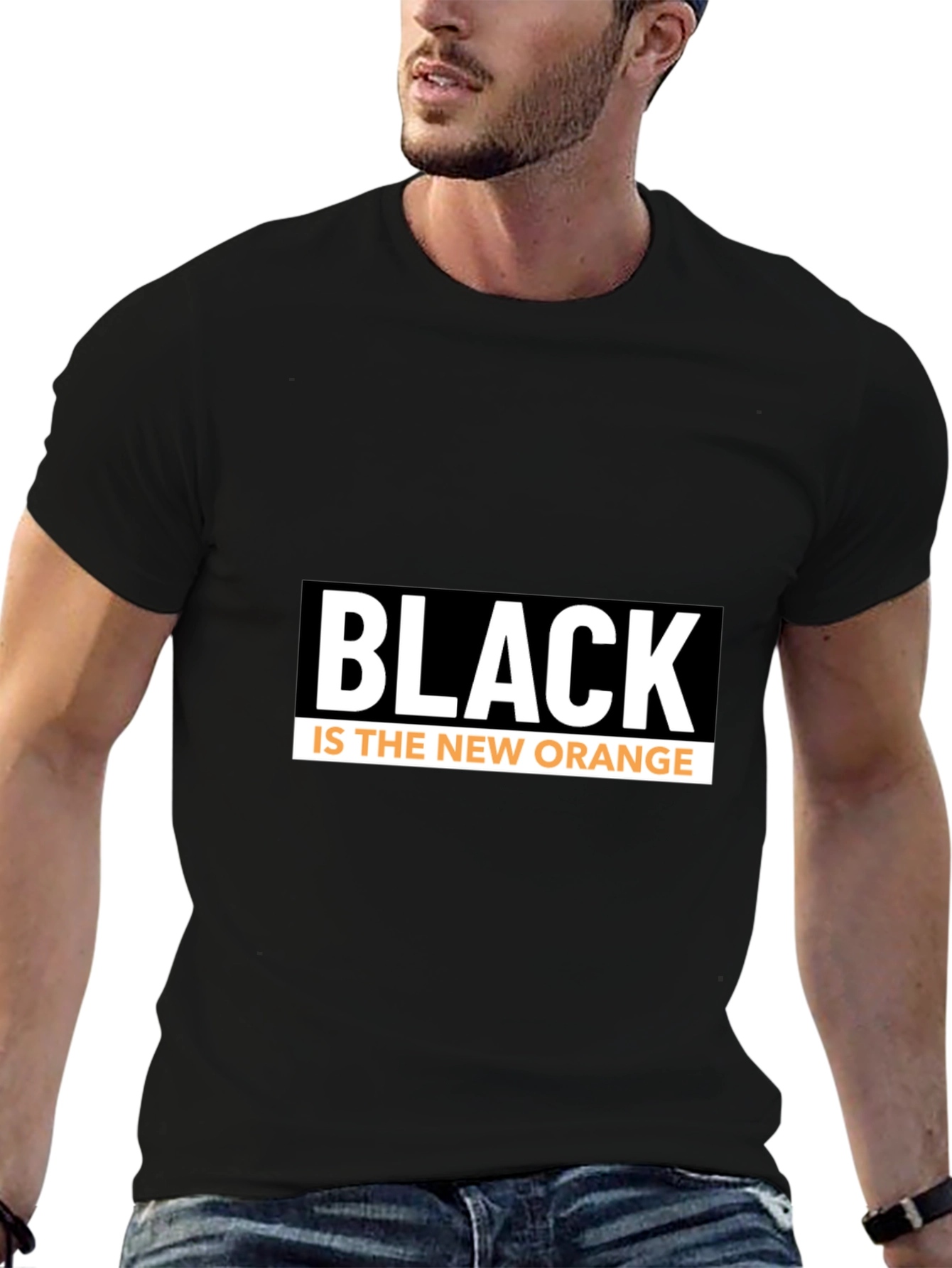 Black Black is the New Orange Graphic Tee view 6
