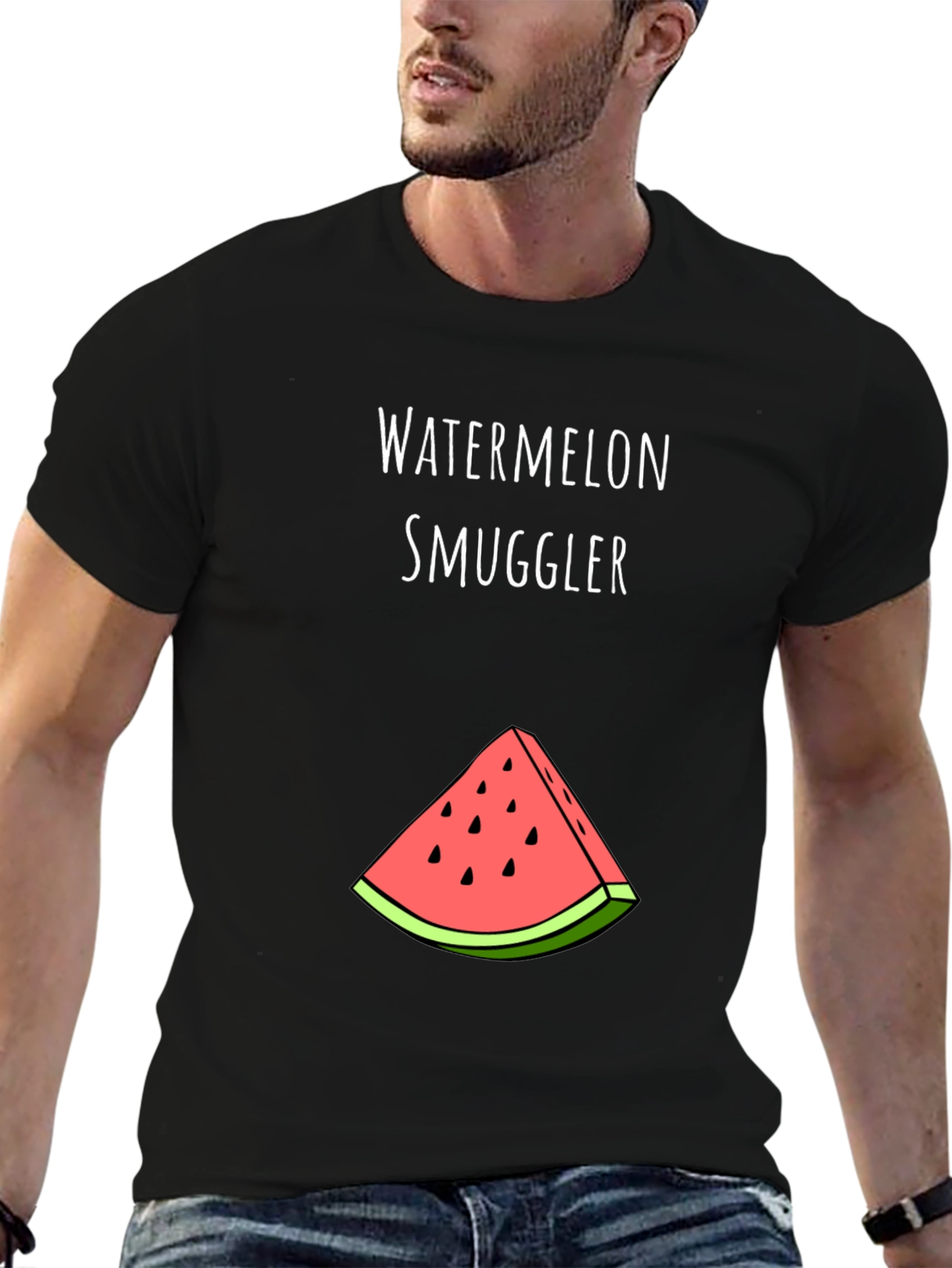 Black Watermelon Smuggler Graphic Tee view 6